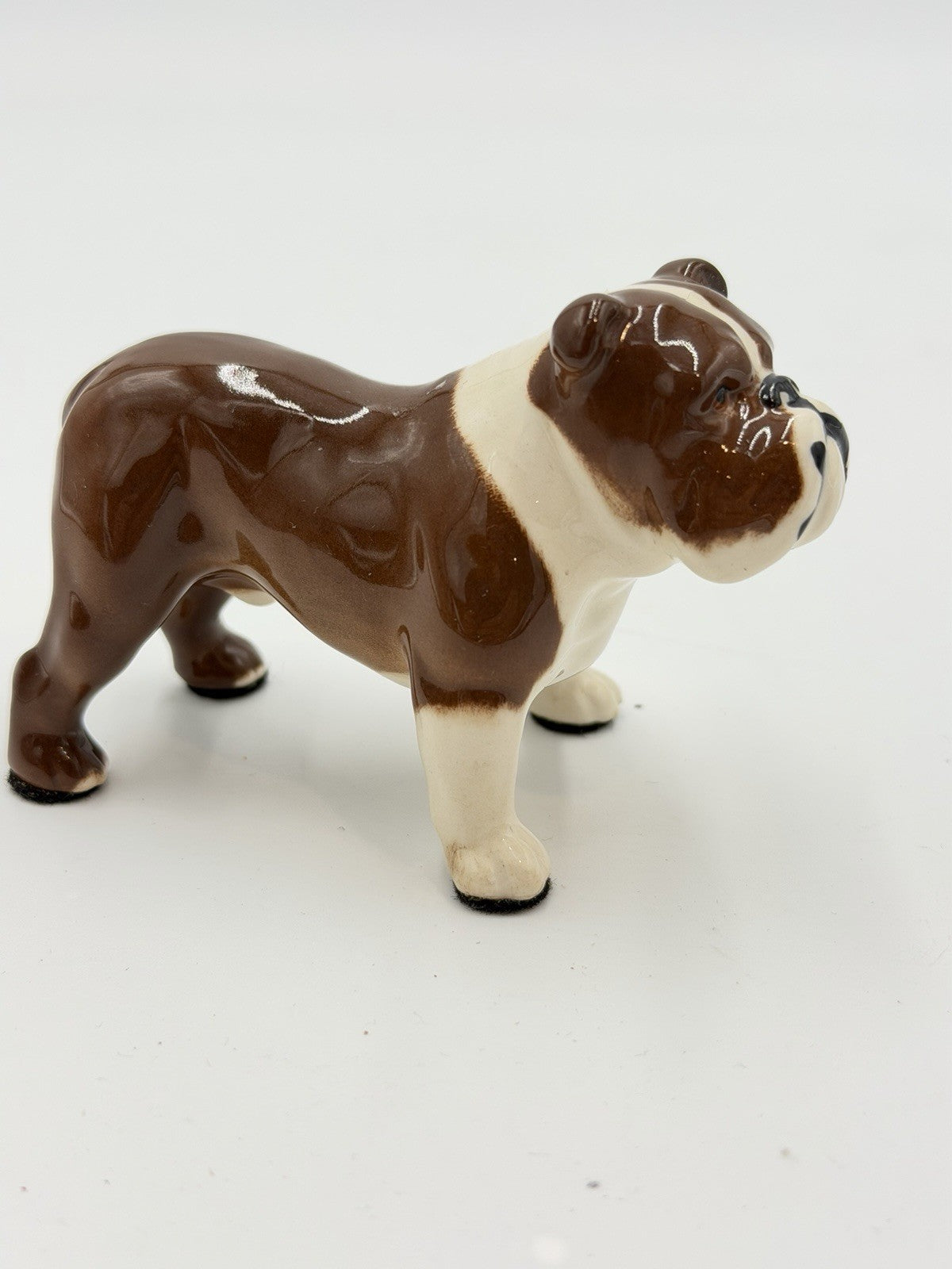 BESWICK ENGLAND BOSUN Bulldog Dog Porcelain Figurine Signed R Smith 2”H