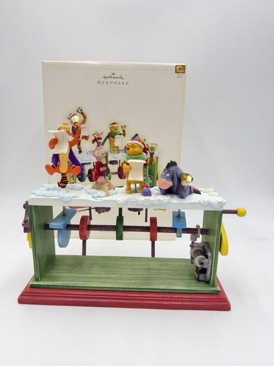 Hallmark Disney Pooh Bells Christmas Table Ornament Large Decor