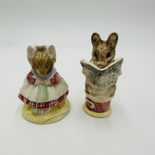 Royal Albert The Old Woman Who Lived In A Shoe an Tailor of Gloucester Figurines