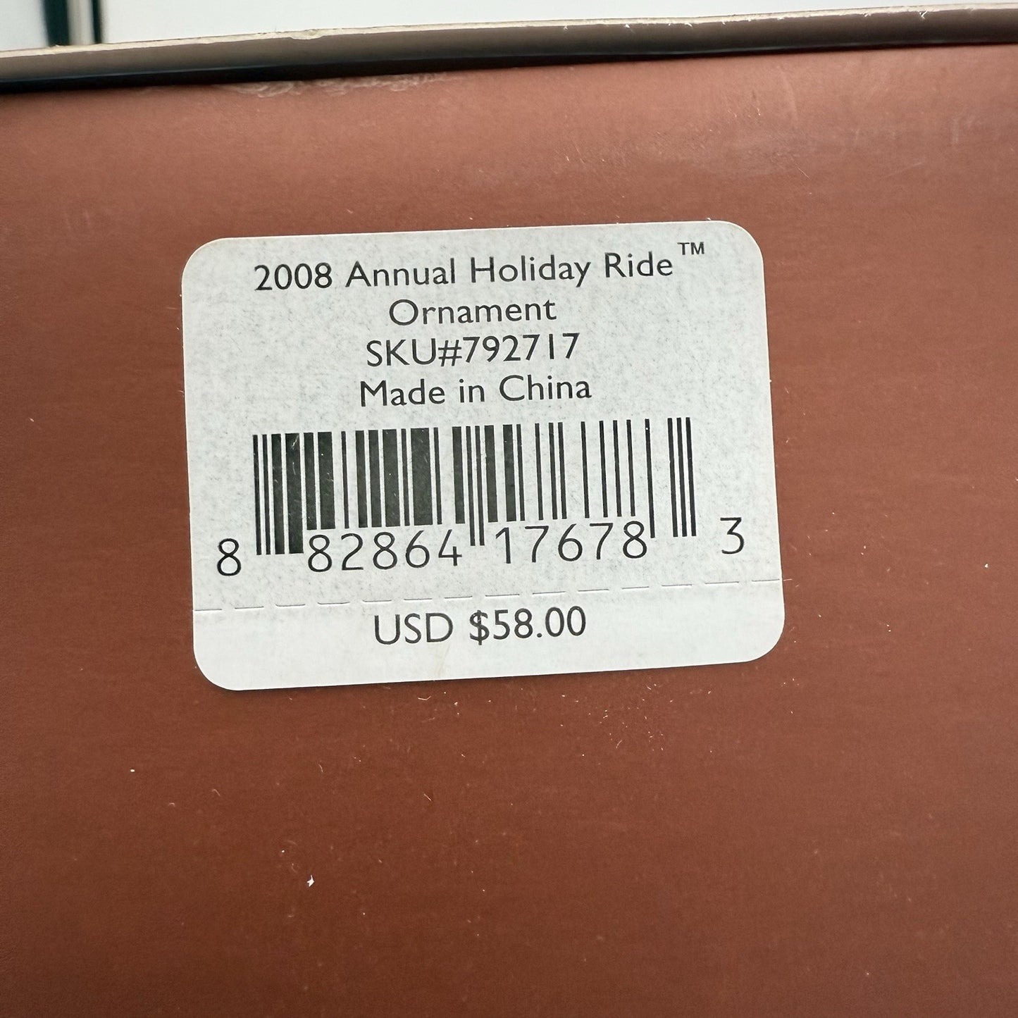 Lenox 2008 Annual Holiday Ride Ornament Porcelain Figurine Christmas 4in