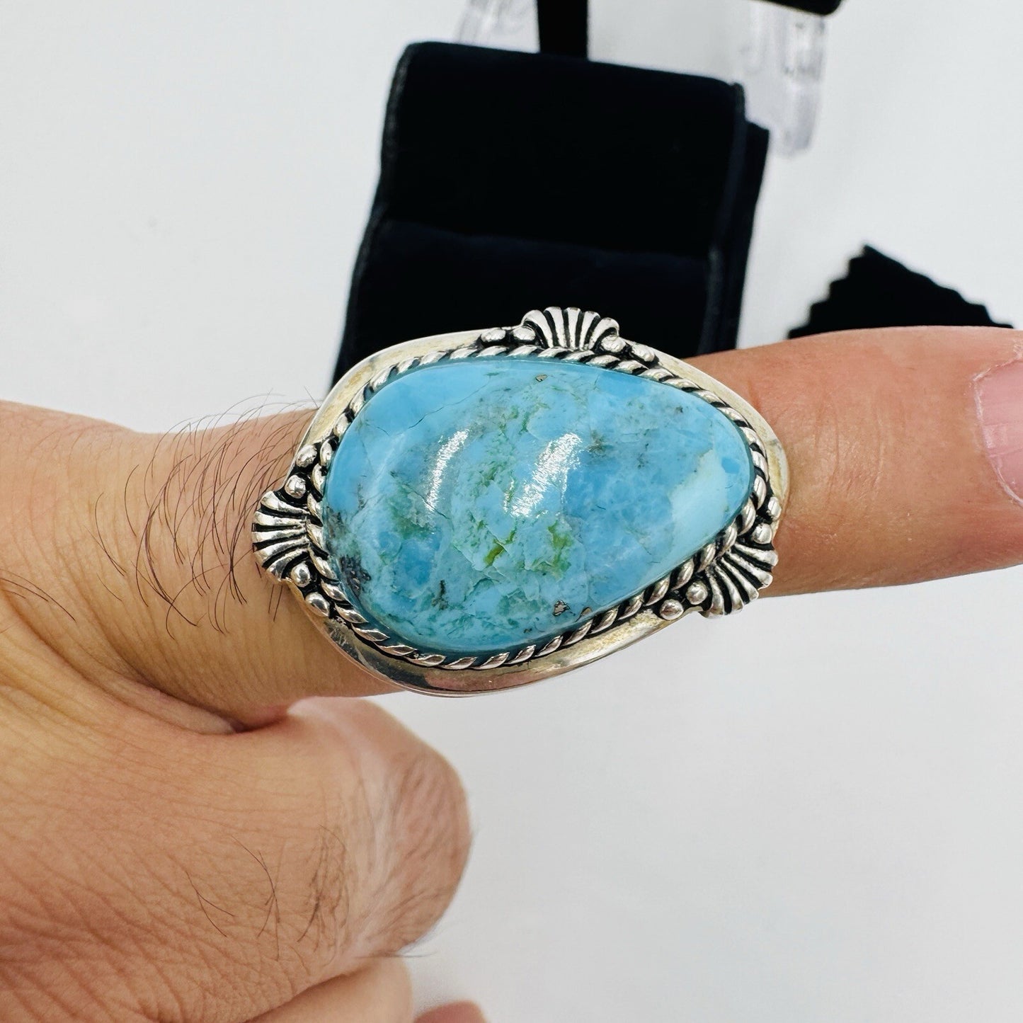 Stauer Sedona Turquoise Sterling Silver Women Ring Size 7 Arizona