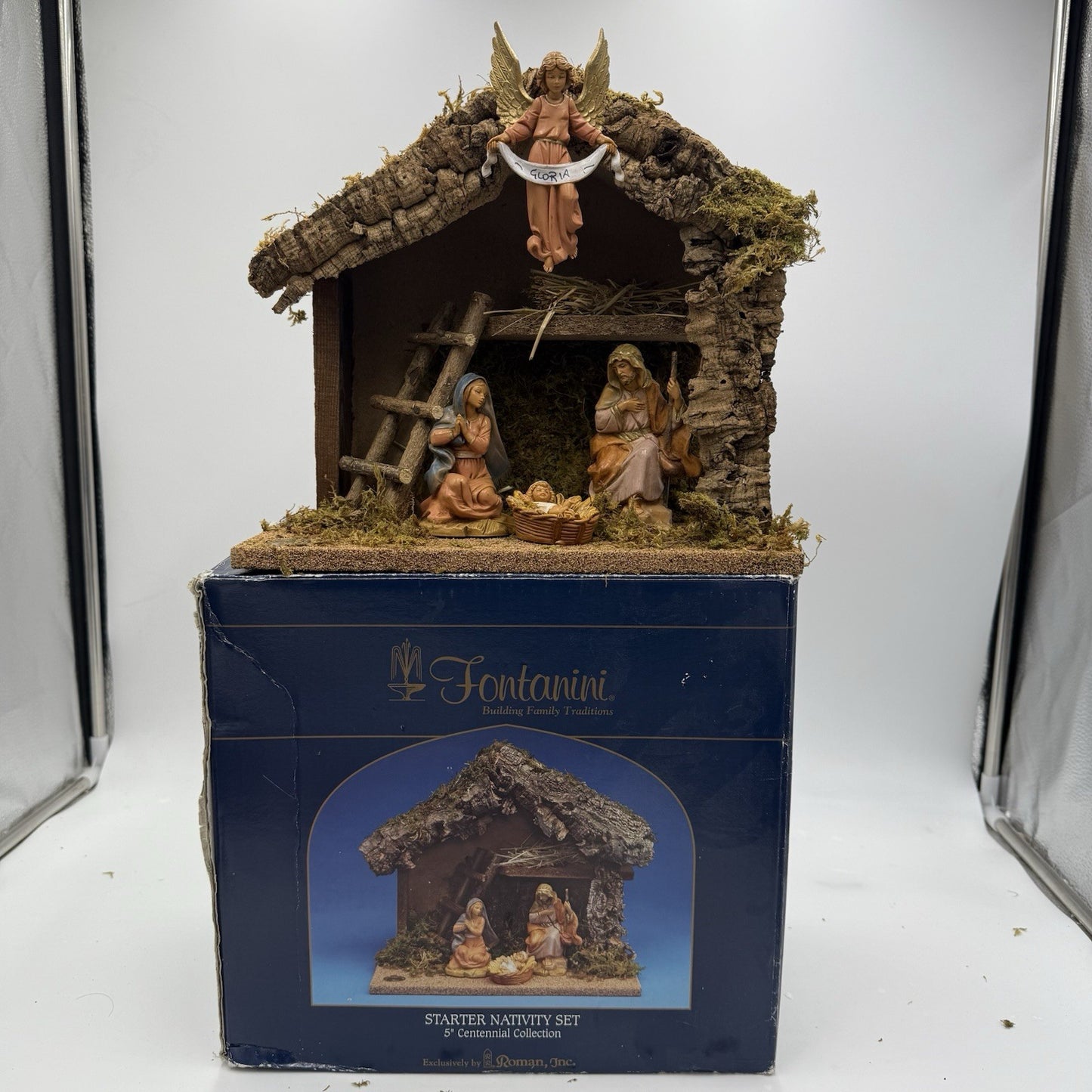 FONTANINI Italy NATIVITY SCENE 5pc Centennial Collection 5” W/box