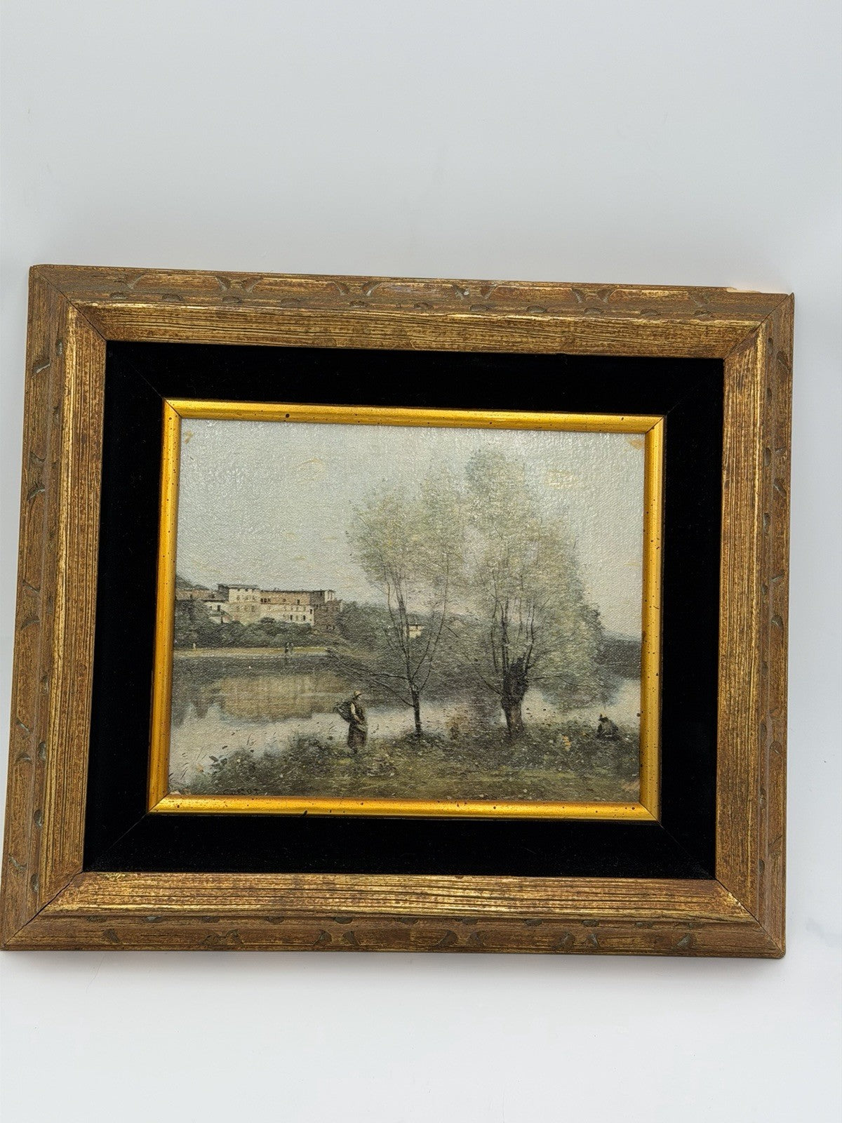 Antique Corot Signed French Oil Painting Jean-Baptiste-Camille 16”x14”