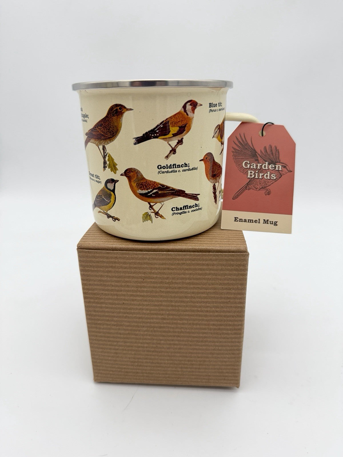 Garden Birds Enamel Coffee Mug Bird Watchers Gift Republic New Boxed