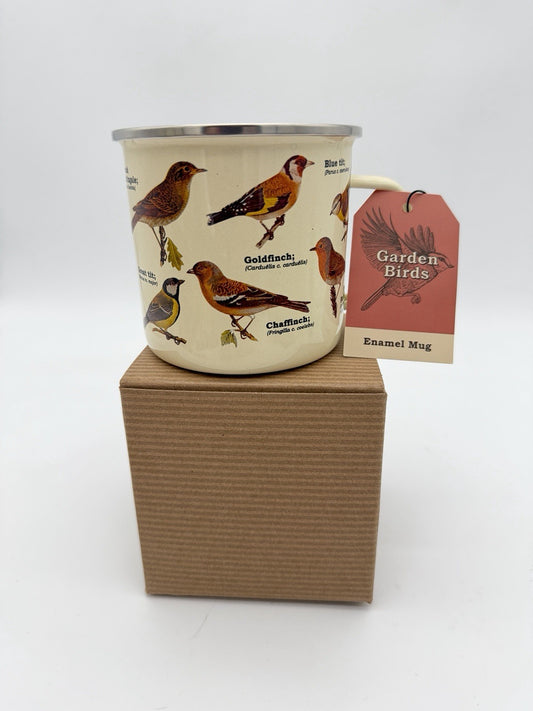 Garden Birds Enamel Coffee Mug Bird Watchers Gift Republic New Boxed