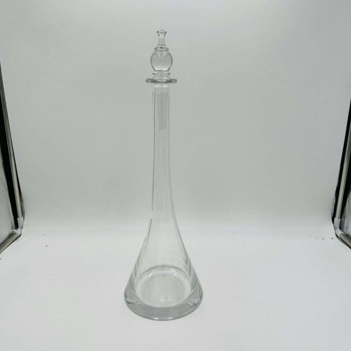 Orrefor Sweden Crystal by Olle Alberius Decanter Glasbruk 18in Large Home Decor