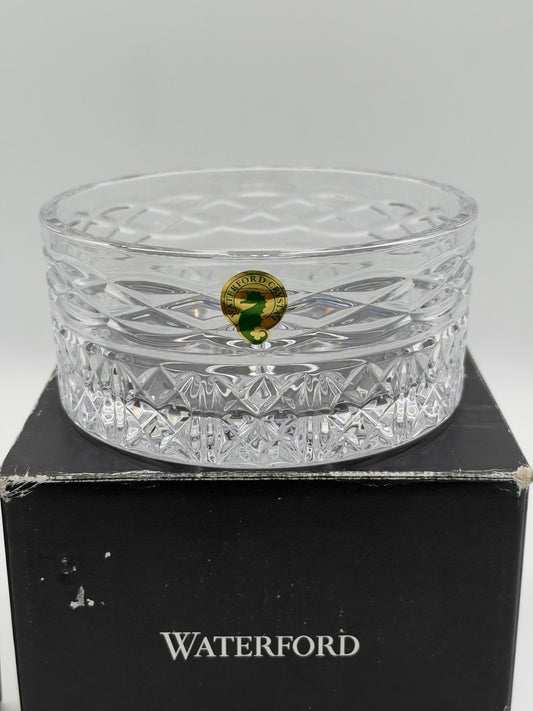 Waterford Crystal Slovene book of Kells Bottle Coaster Cut 5” Boxed Vintage