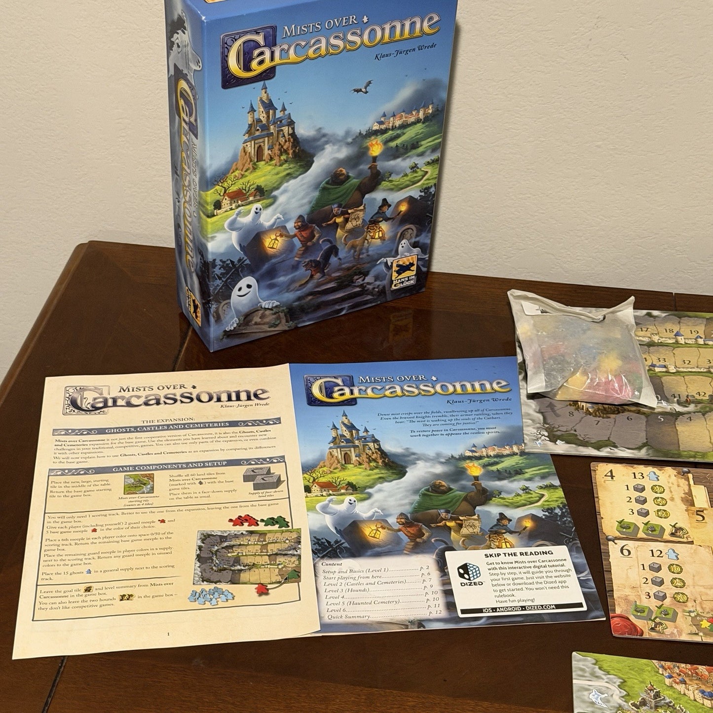 Mists Over Carcassonne Cooperative Board Game with Expansion by Hans im Glück