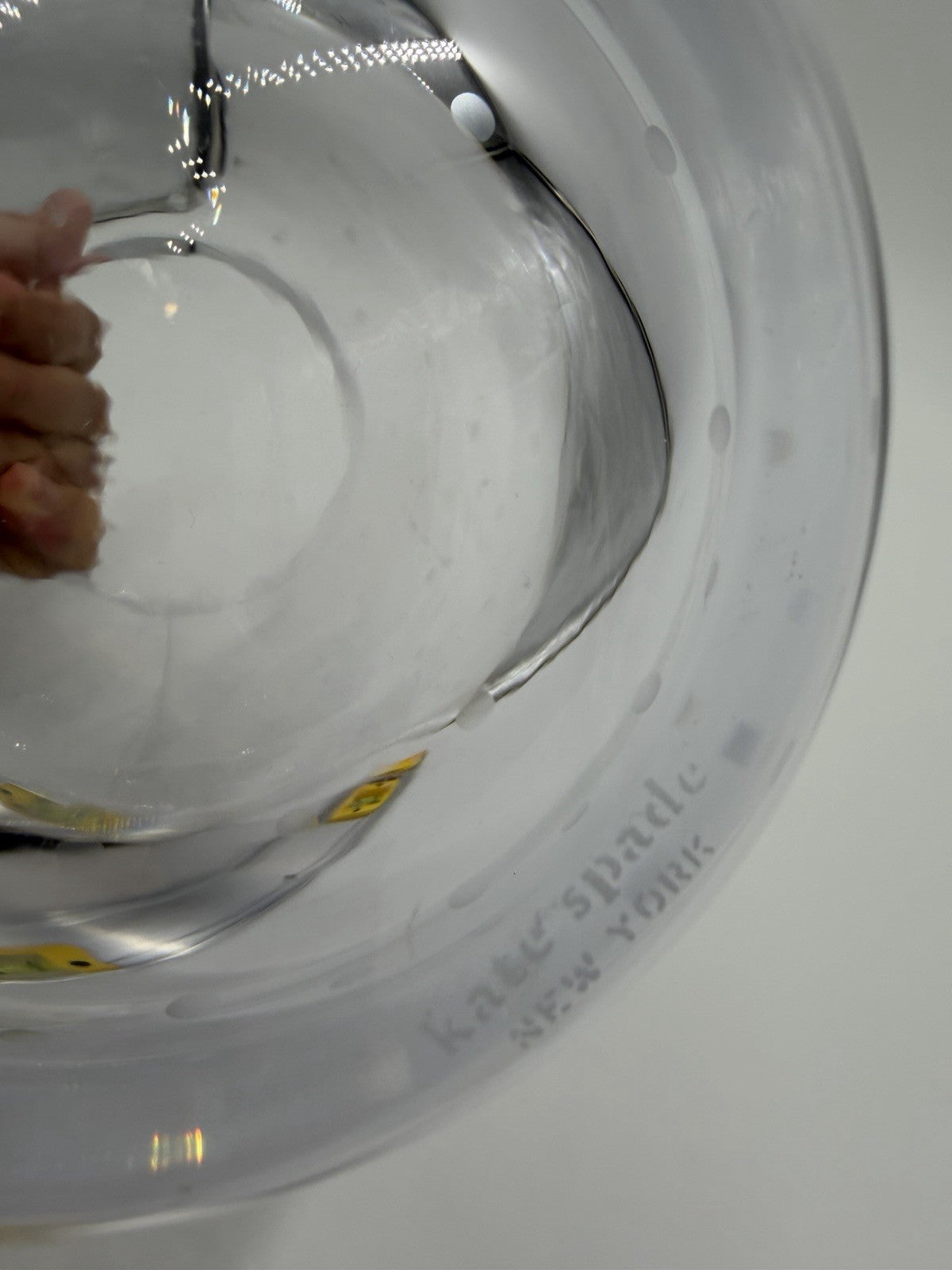 Kate Spade Lenox Larabee Dot full lead crystal vase etched polka dots 7.5”H