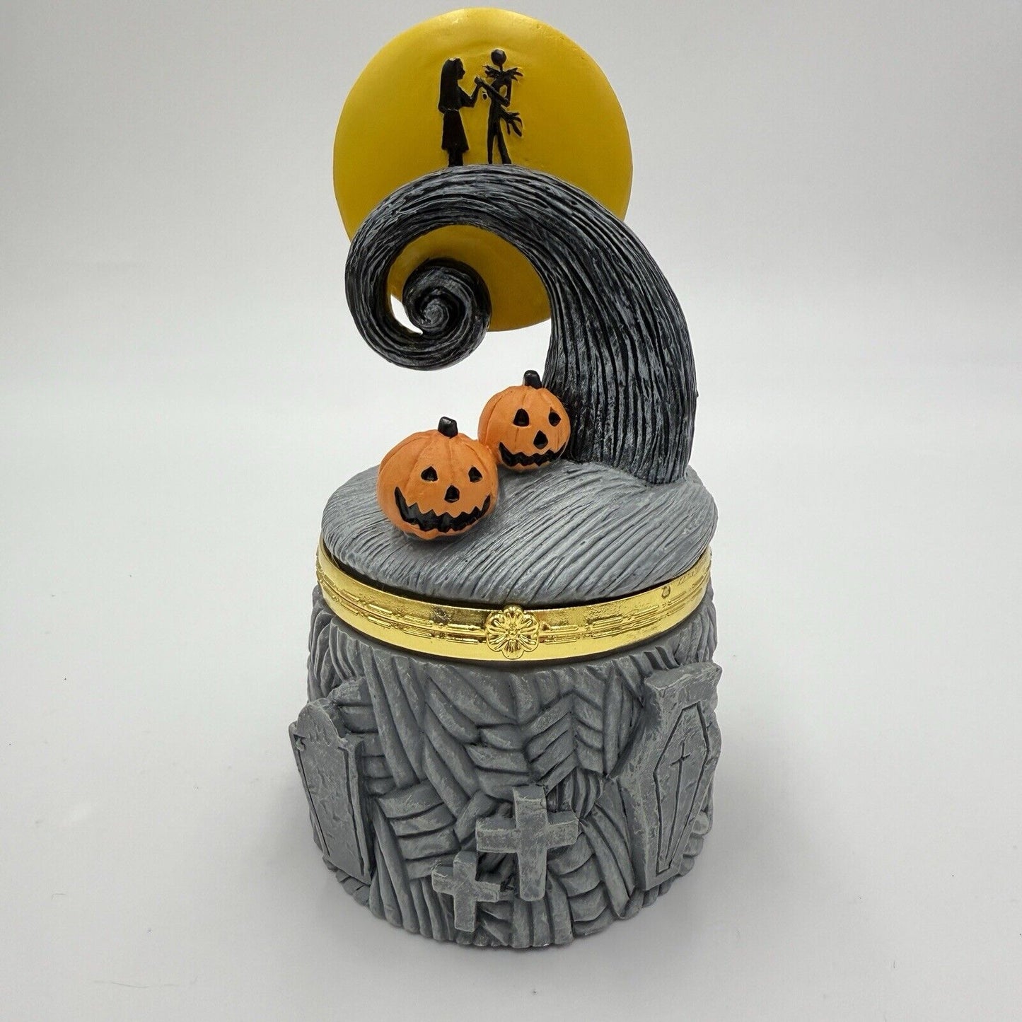 Disney The Nightmare Before Christmas Jack and Sally Hinged Lid Jewelry Box