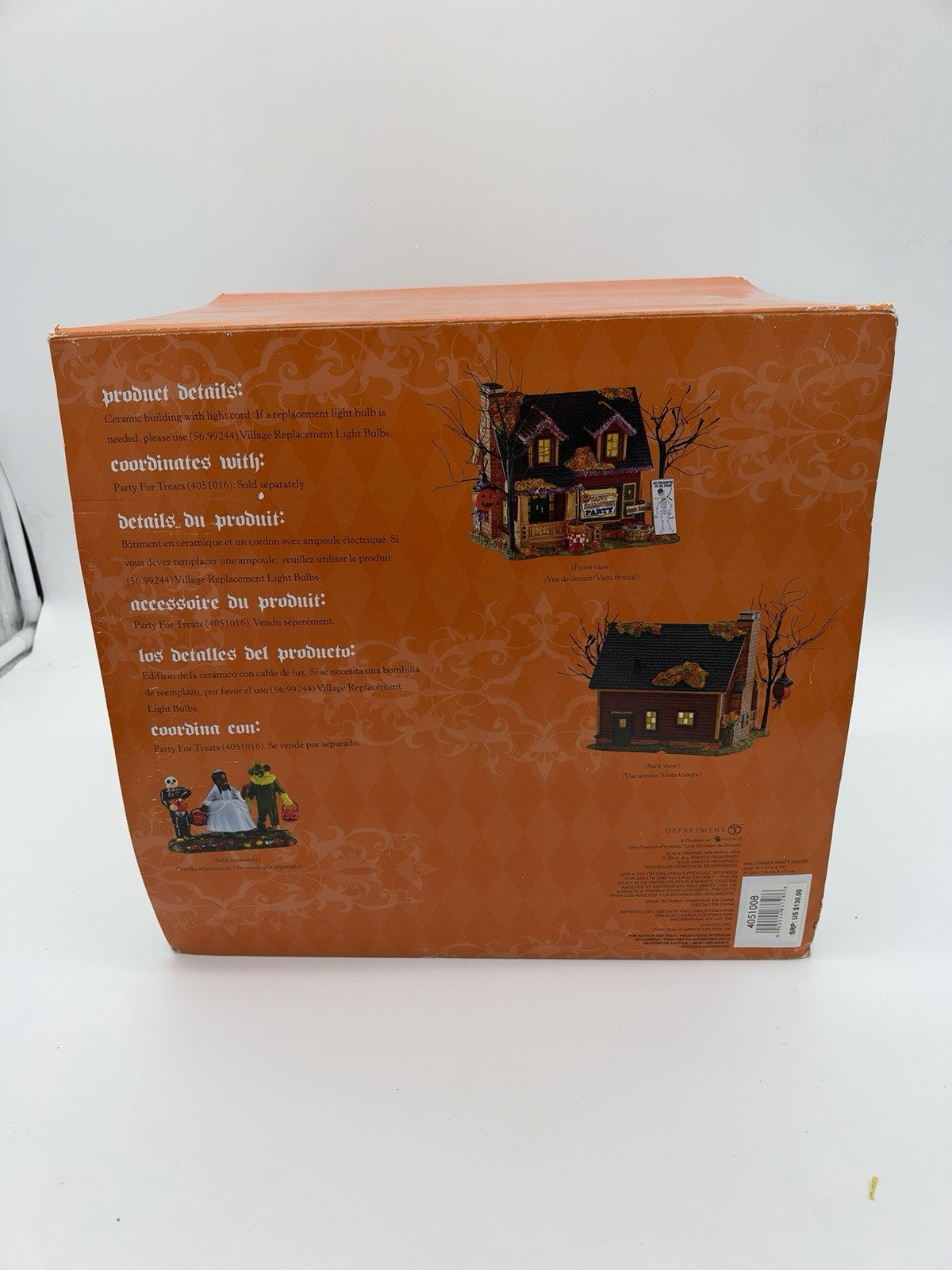Department 56 Halloween Trick Or Treat Lane Party House Village Collection Boxed