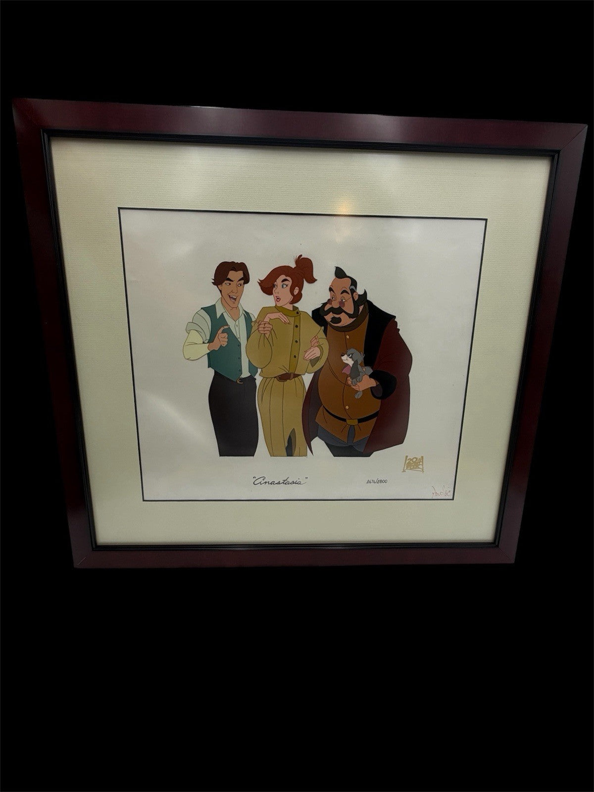 Vtg ANASTASIA Limited-Edition Hand-Painted Animation 4676/4800 Signed /COA