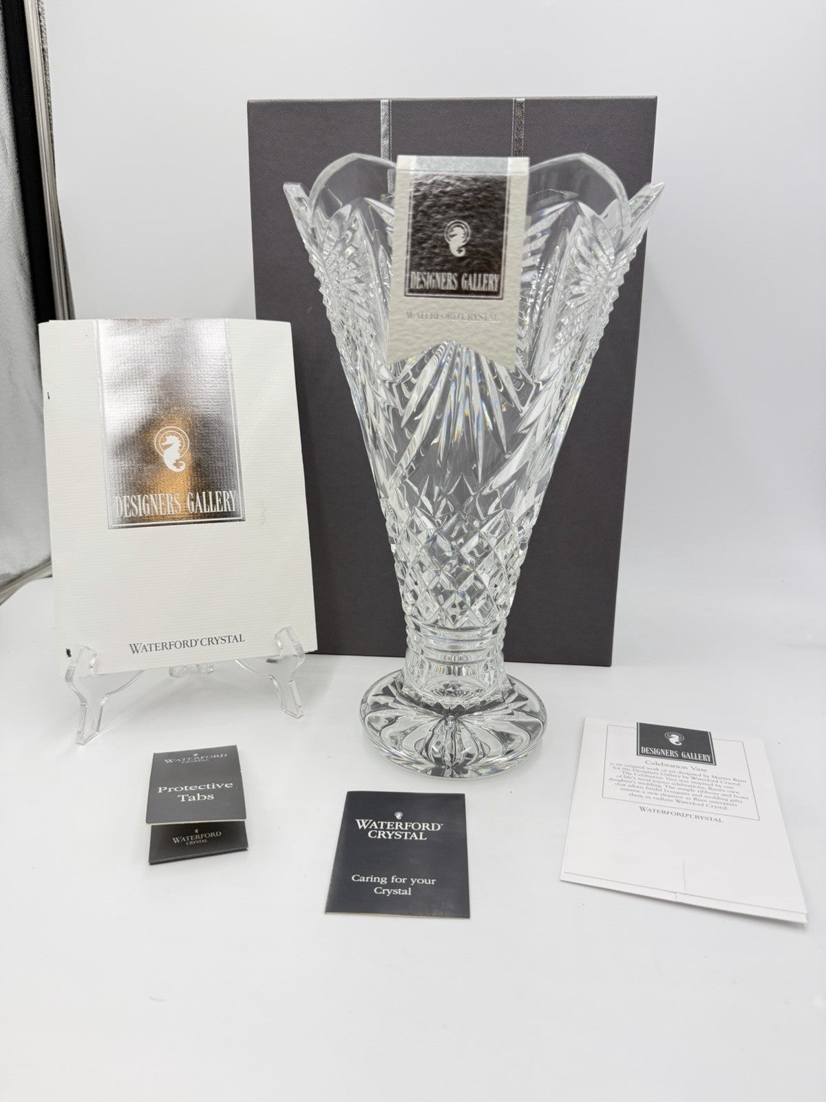 Waterford Crystal DESIGNERS Gallery Celebration Vase Martin Ryan 12”x8” Box/COA