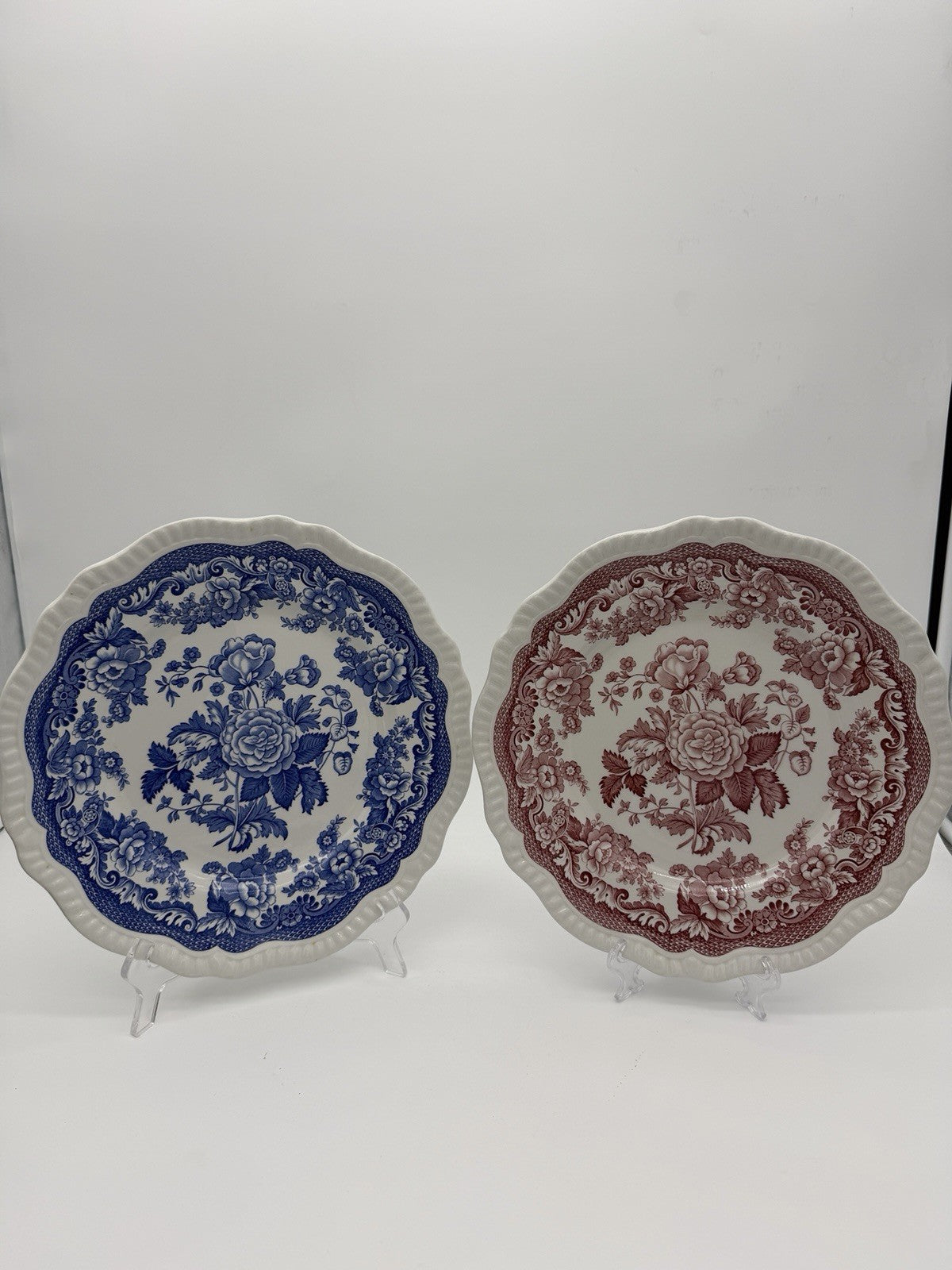 Spode Porcelain Archive / Blue Room  Collection British Flowers 10.5” Plates 2