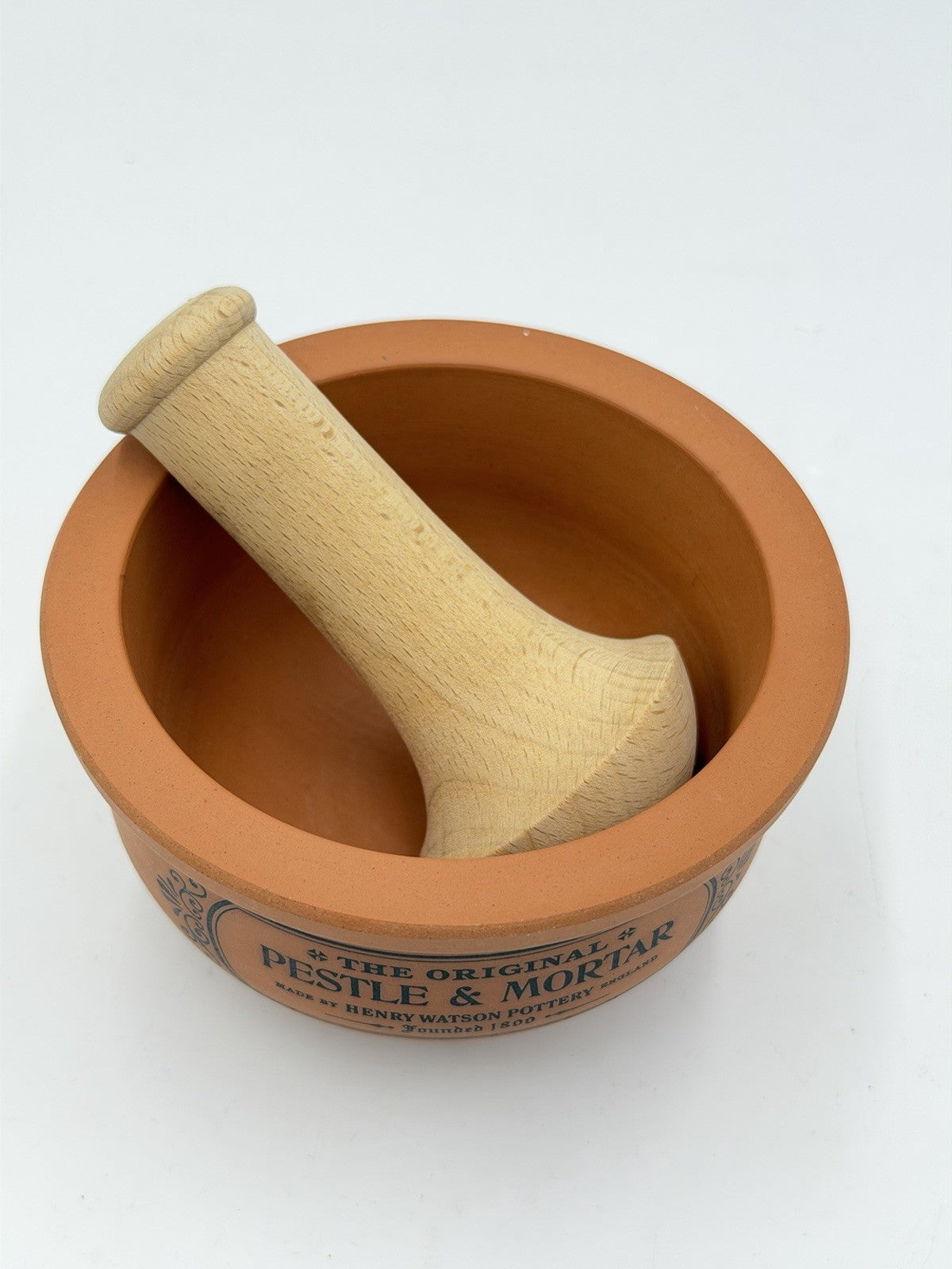 Henry Watson Pottery Suffolk Terracotta Pestle & Mortar Original English Style