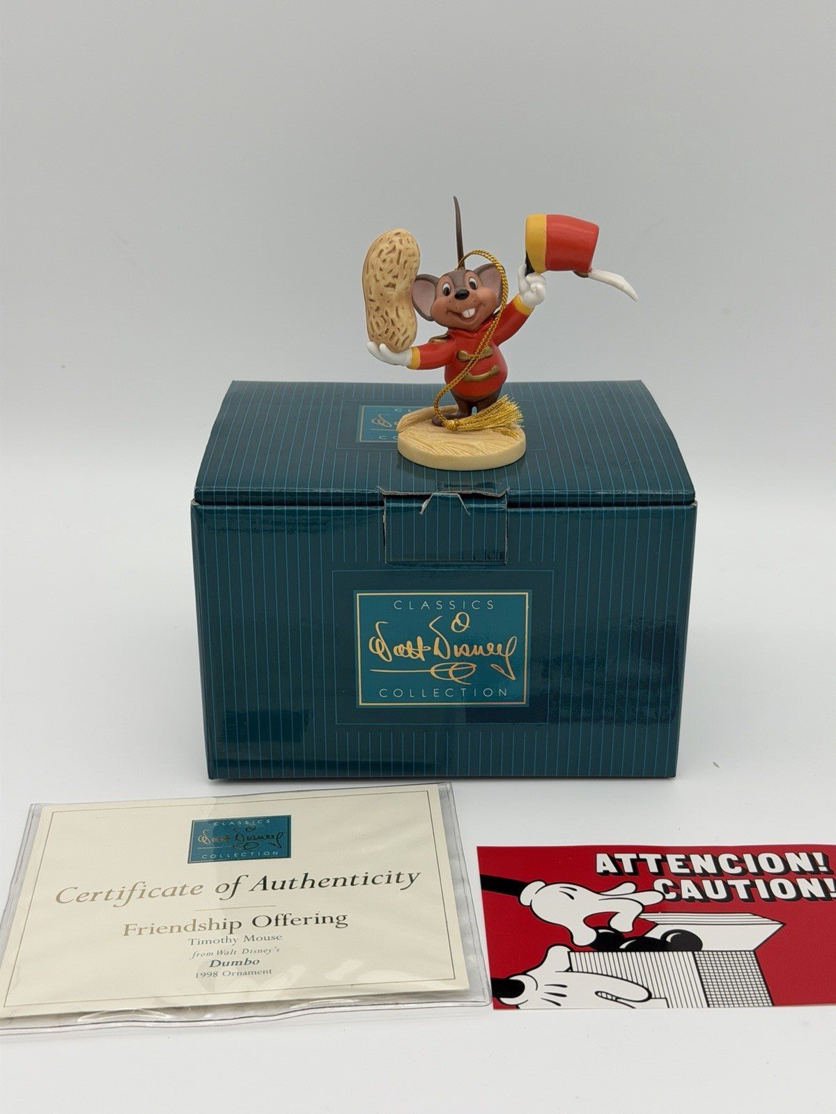 WDCC Disney Friendship Offering Timothy Mouse Porcelain Ornament Figurine New