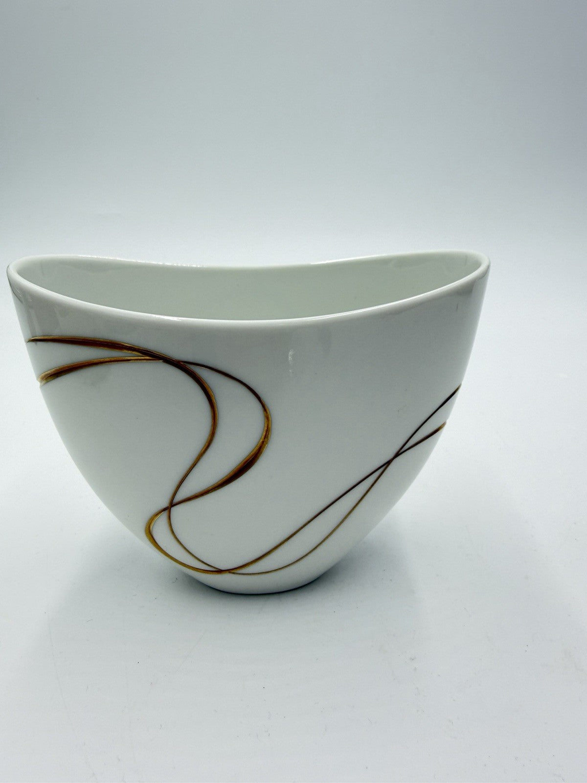 Vintage Heinrich & Co. (H&C) Selb Bavaria Germany porcelain Etched Gold Vase