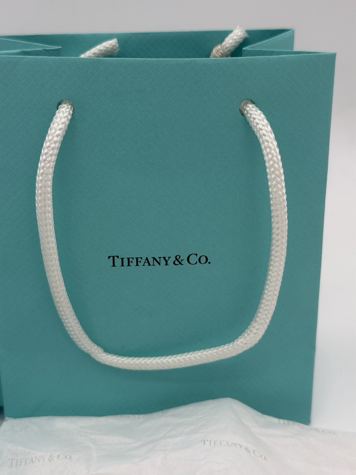 Tiffany &Co Sterling Silver I Love You Notes Narrow Band Ring Box/pouch Size 9