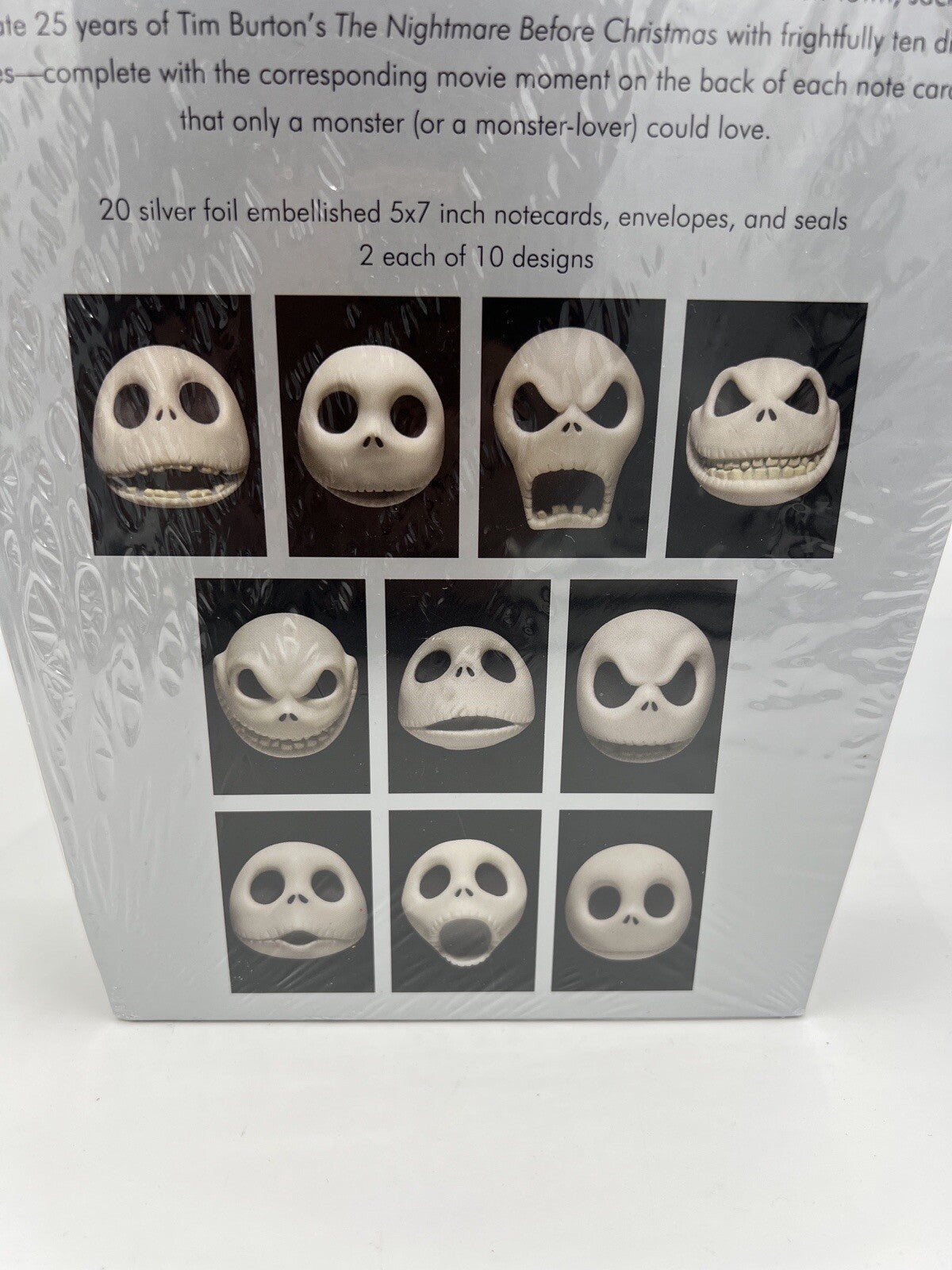 Disney Tim Burtons Nightmare Before Christmas 20 Notecards & Envelopes Sealed