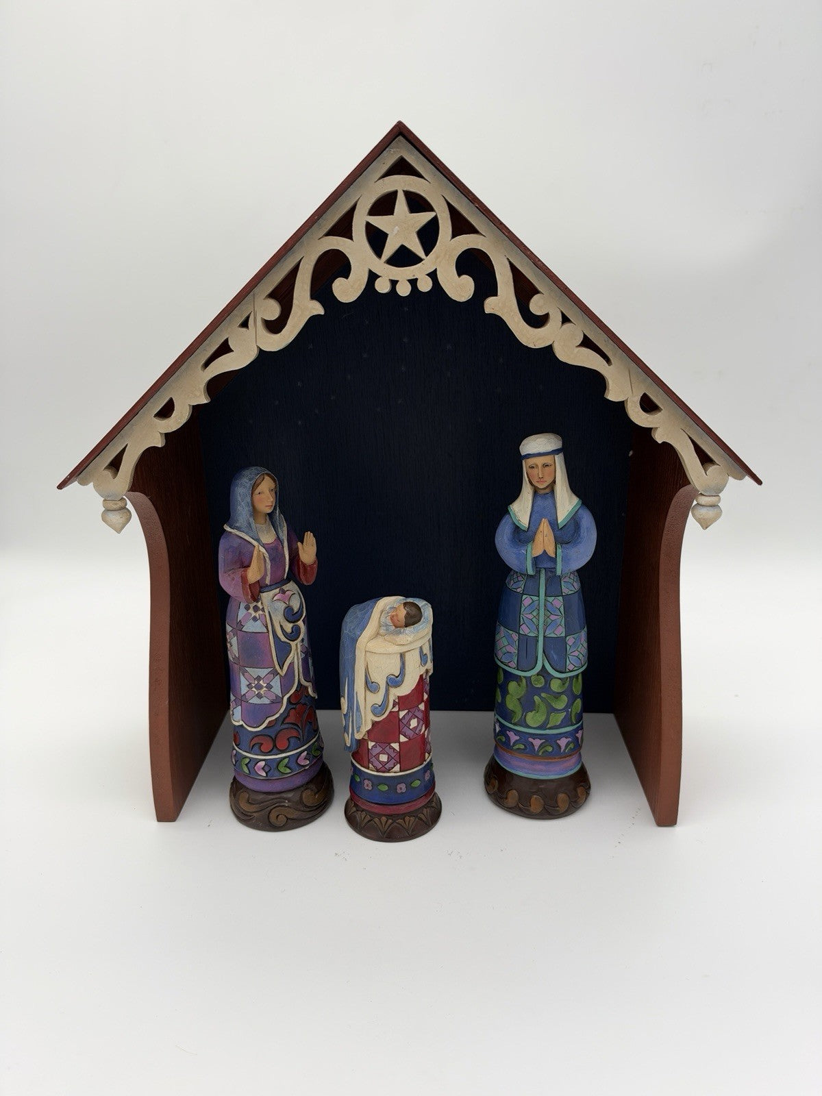 Jim Shore  Bethlehem's Miracle Heartwood Creek Nativity Figurines w Creche