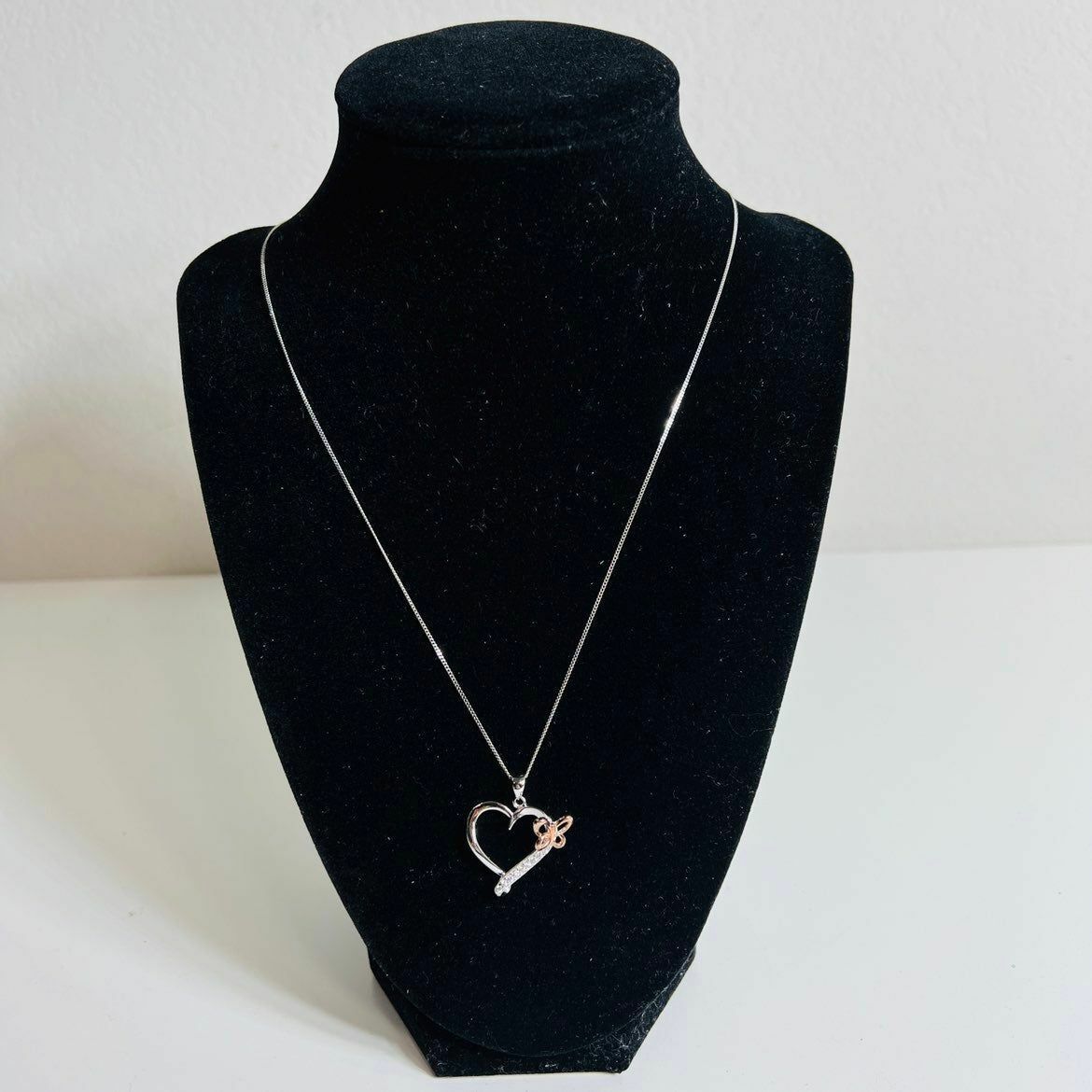 Necklace Women's Jewelry Butterfly Diamond Heart Sterling Silver