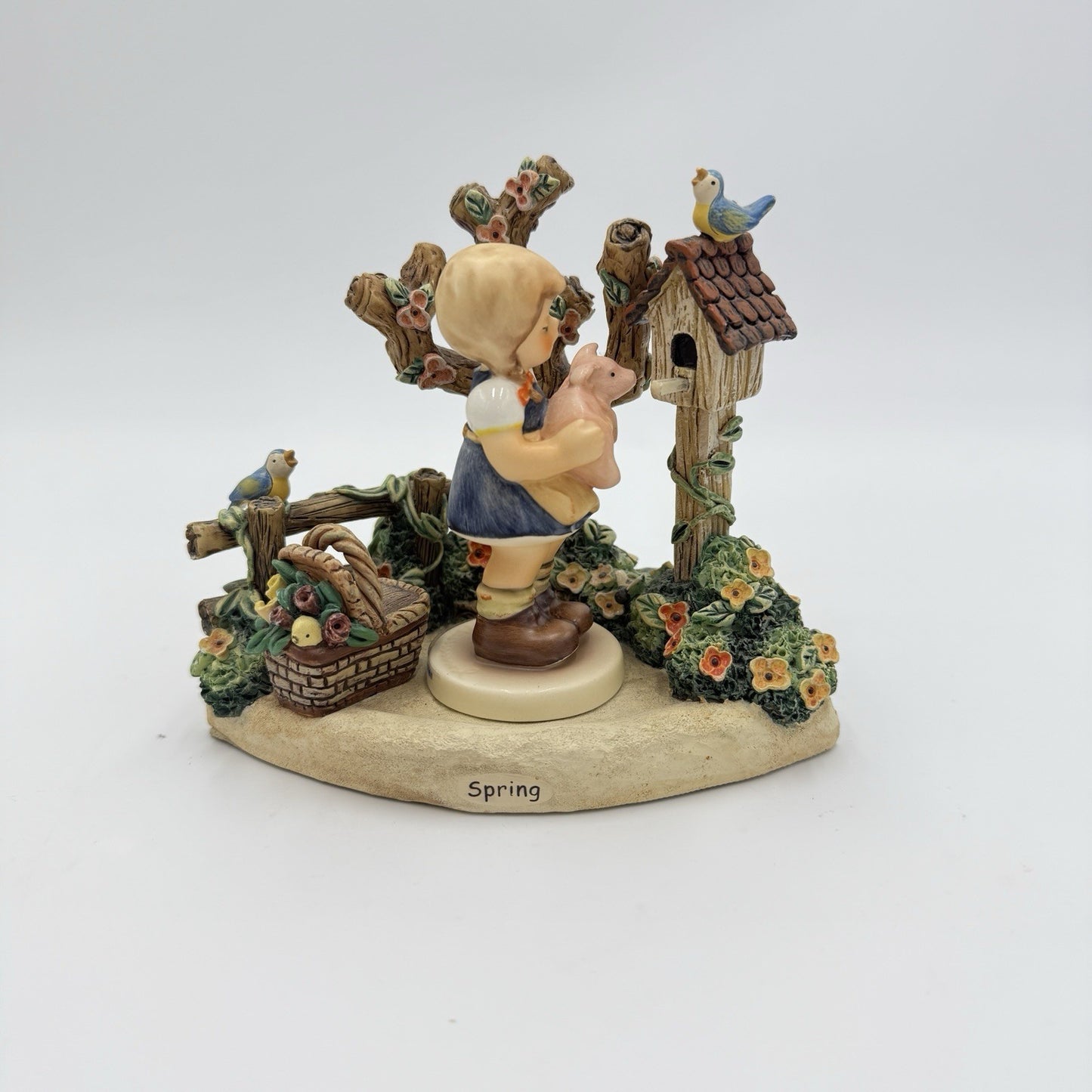 Goebel Springtime Splendor #115-D Hummel Figurine Girl pig 5in Germany Porcelain