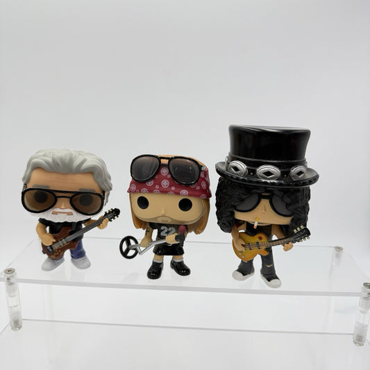 Funko Pop Action Figurines Guns & Roses Jerry Garcia Axel Rose and Slash Lot