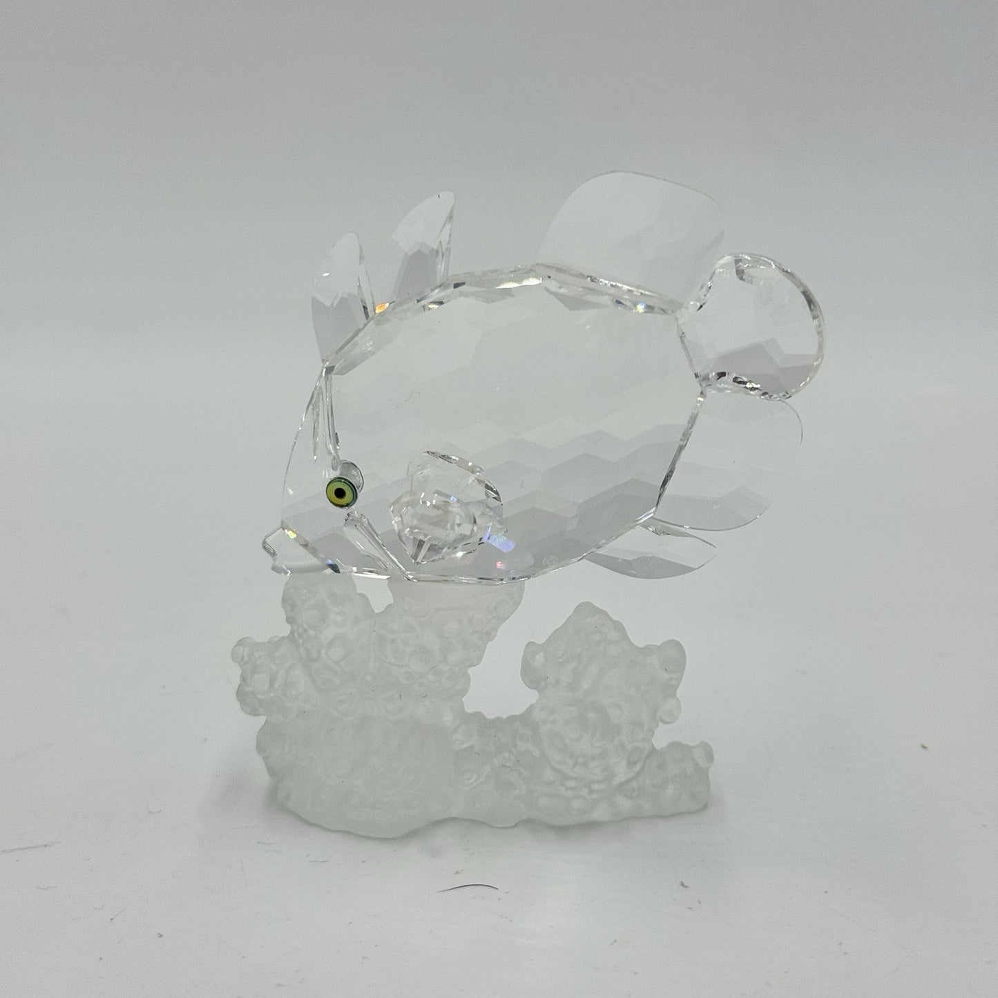 Swarovski Crystal Austria Butterfly Fish On Coral Reef Figurine 3”x2” Collection