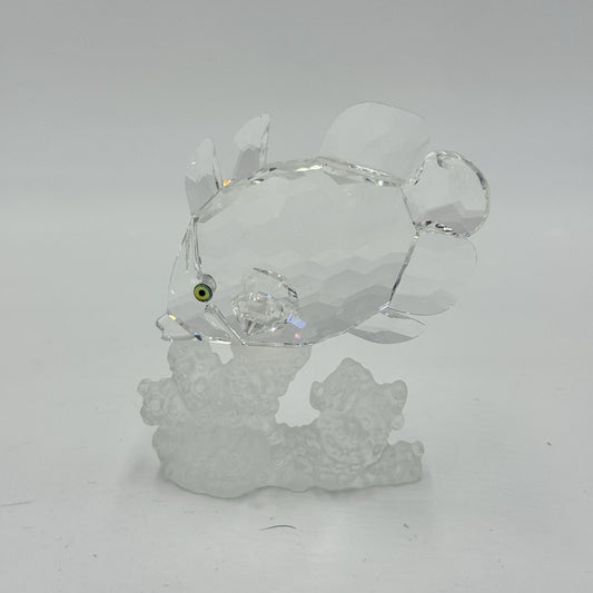 Swarovski Crystal Austria Butterfly Fish On Coral Reef Figurine 3”x2” Collection