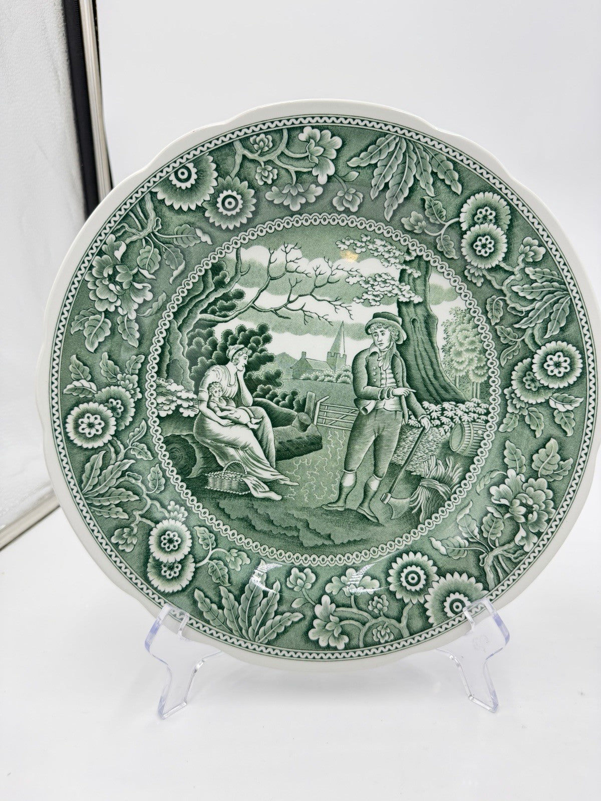 Spode England Porcelain Archive Collection Woodman & Rural Scenes Dinner Plates