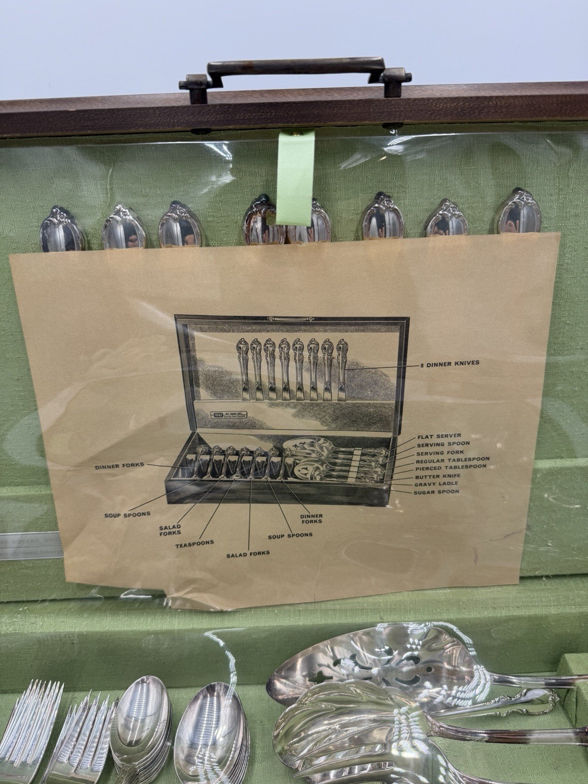 Vtg Rogers Bros 1847 Flatware Silver Plate 48 PCs New Set Reflection Pattern