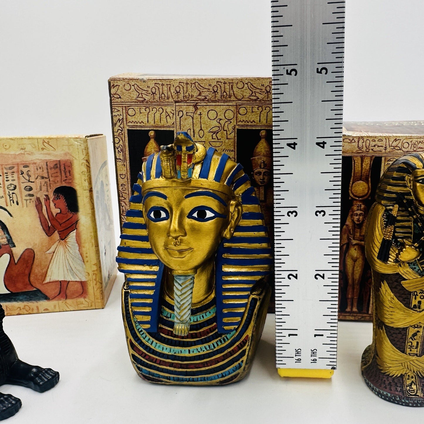 Egyptian Collection Figurines Resin Hand Painted Myths & Legends Adams Apple Vtg