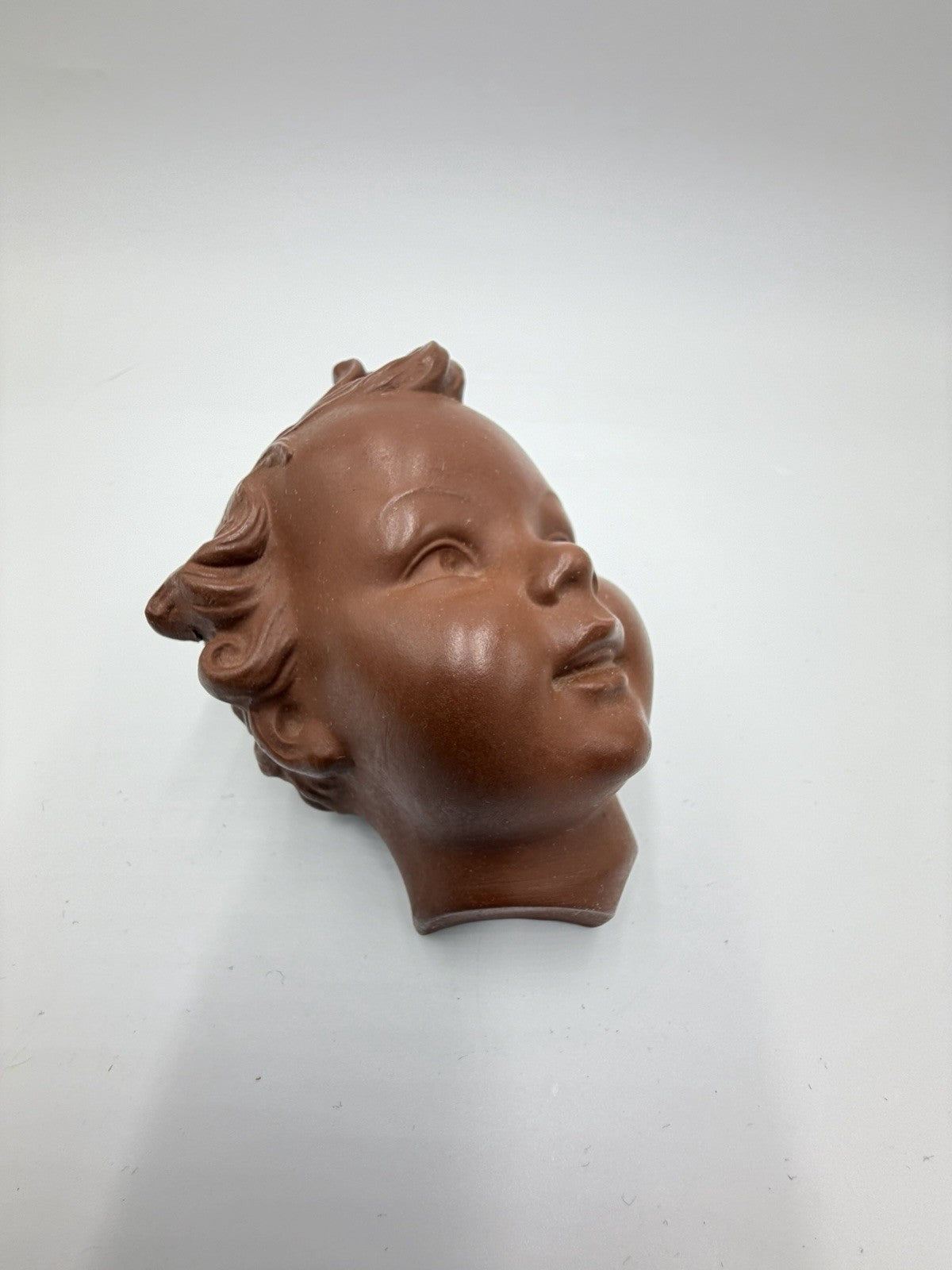 Antique 1957 Goebel Germany FX 206 /A Terracota Boy Face Wall Figurine Rare
