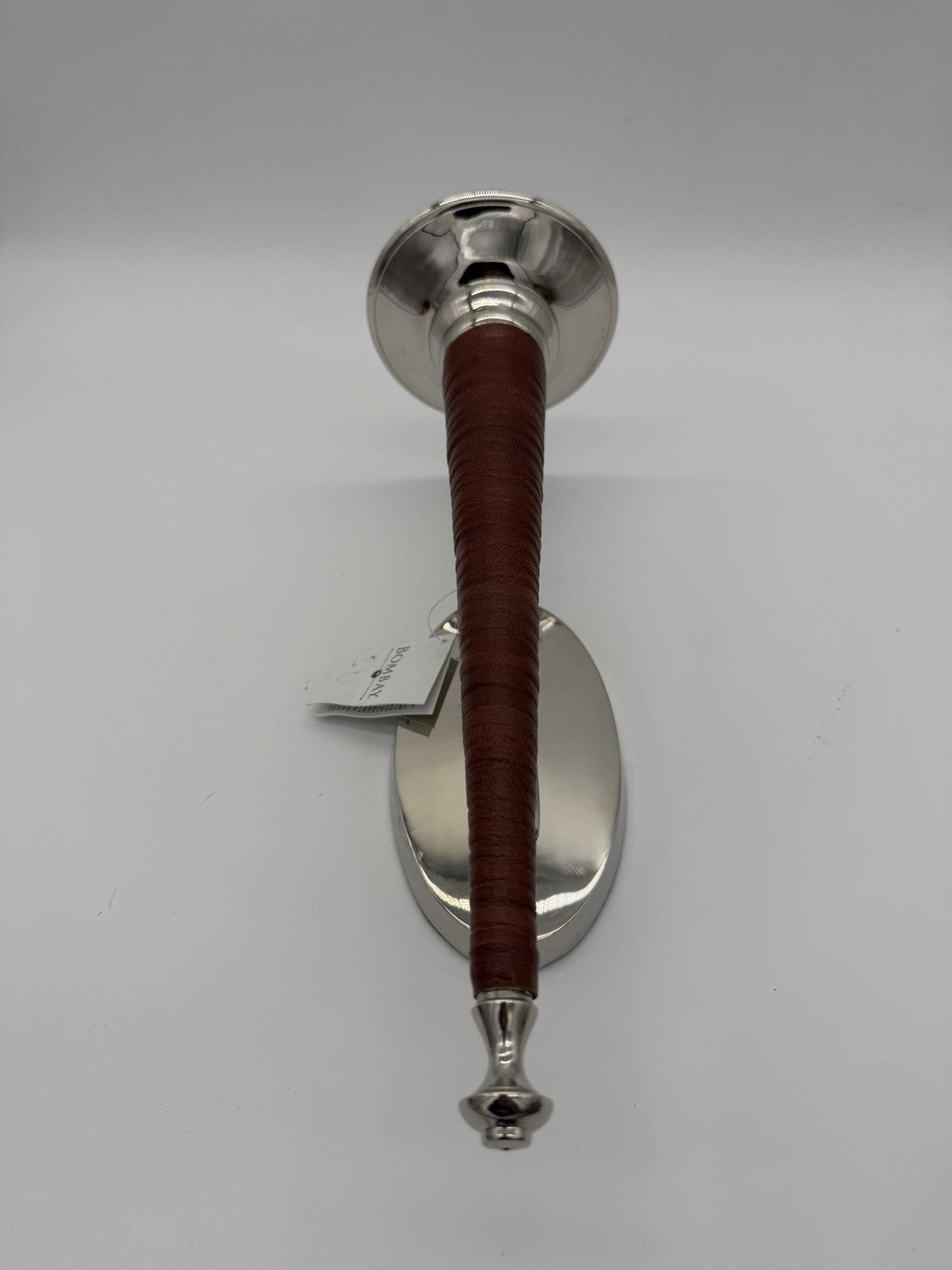 Bombay.co Silver Toned Art Deco Horn-shaped torch-style wall mount candle Holder