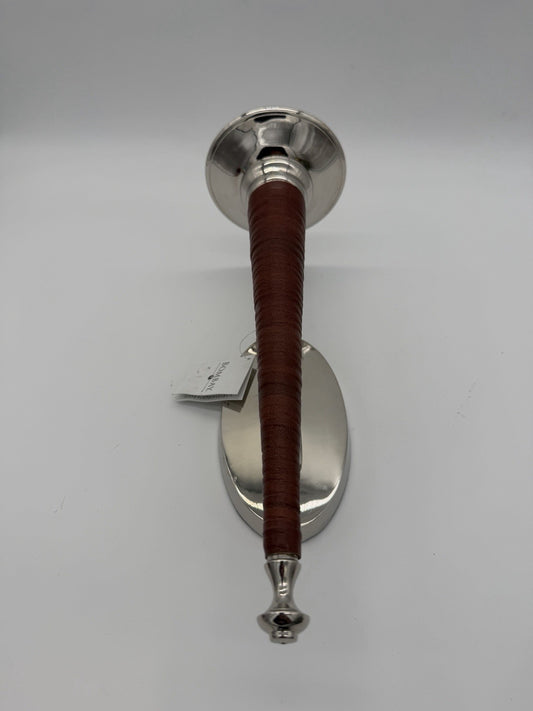 Bombay.co Silver Toned Art Deco Horn-shaped torch-style wall mount candle Holder