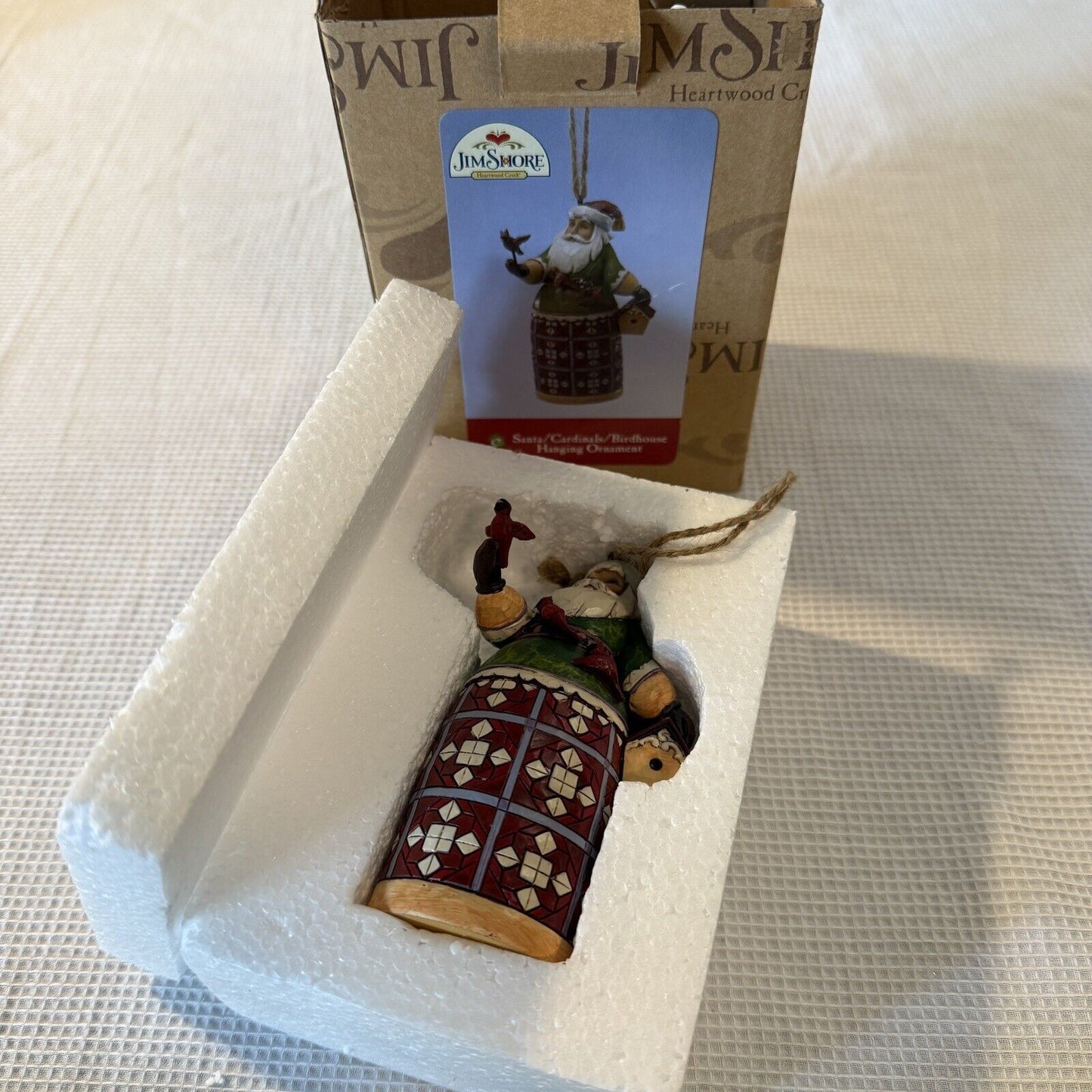 Jim Shore ~ Heartwood Creek ~ Santa/Cardinals/Birdhouse Hanging Ornament