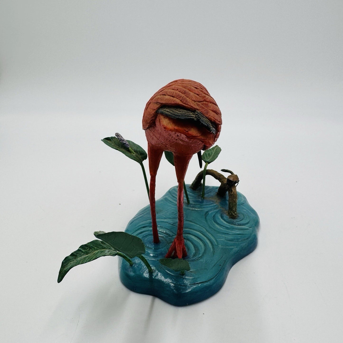 The Danbury Mint Scarlet Hunter Ibis Bird Figurine By Jeff Rechin 4” X 6” Nature