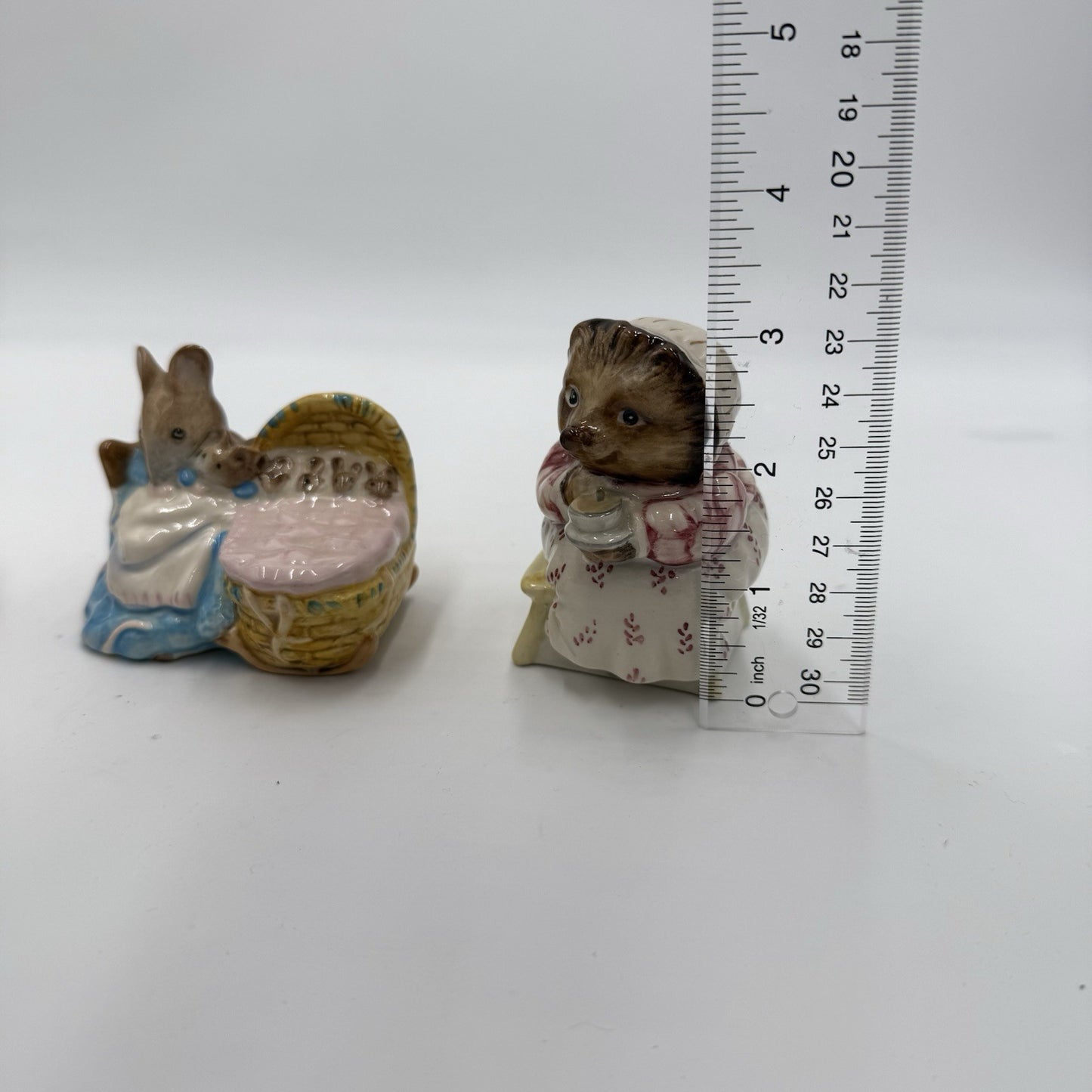 Royal Albert Beswick England Porcelain  Beatrix Potter Mice Figurines Set 3 PCs