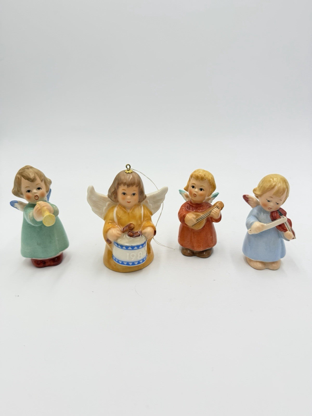 Vintage Goebel Hummel Angels Playing Instruments Set 4 PCs Germany