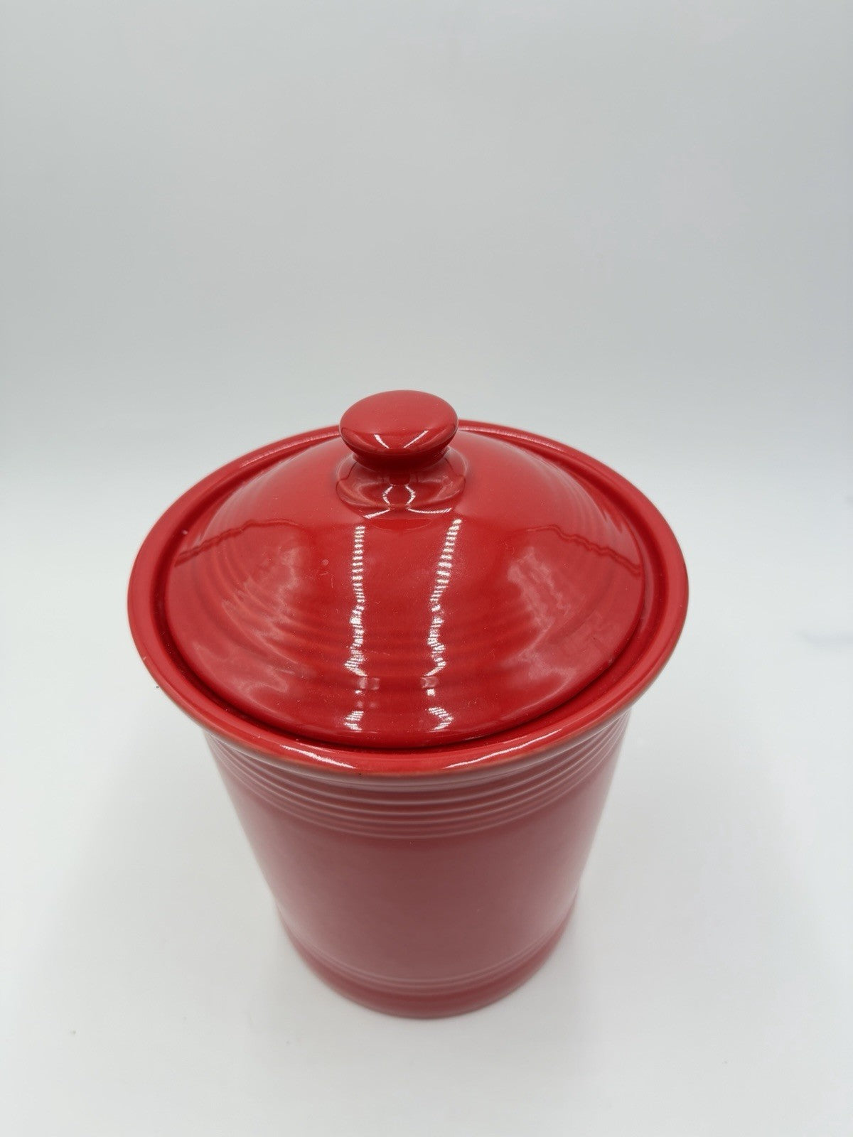 Fiesta Ware USA Homer Laughlin Fiestaware 10" Large Red Canister W/Lid Scarlet
