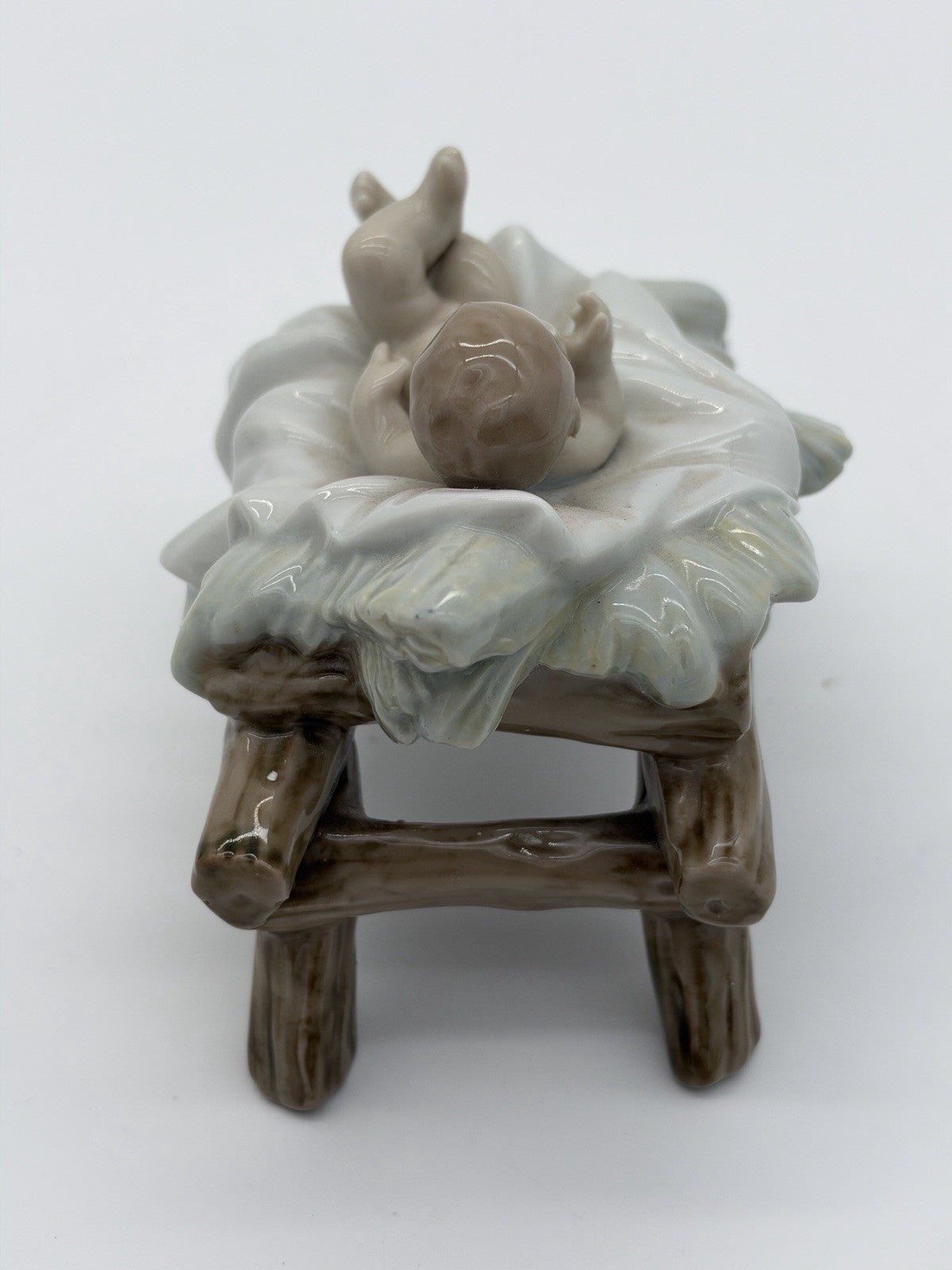Lladro Spain Porcelain #5745 Baby Jesus Nativity Figurine Painted Glossy Rare 3”