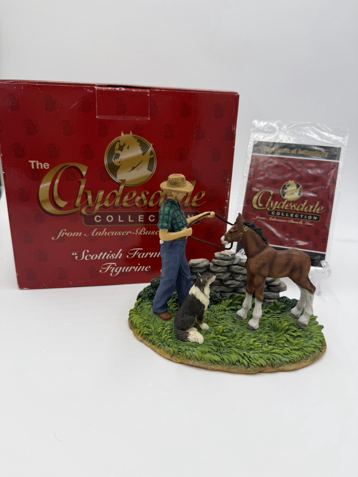 Anheuser Busch Scottish Farmer 1999 Clydesdale Collection Foal Horse Figurine