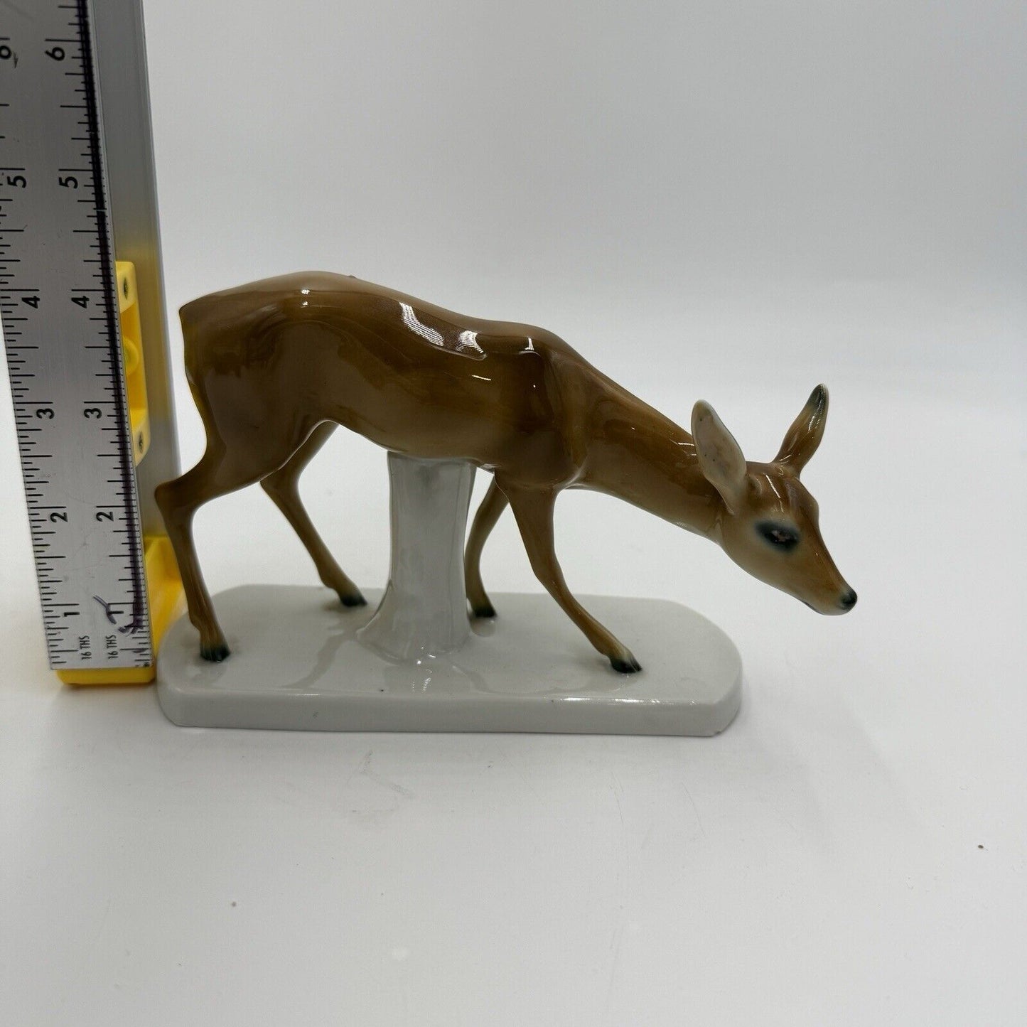 Hummel Incised Stamped Crown Porcelain 1935 Glazed Deer Figurine Antique Germany