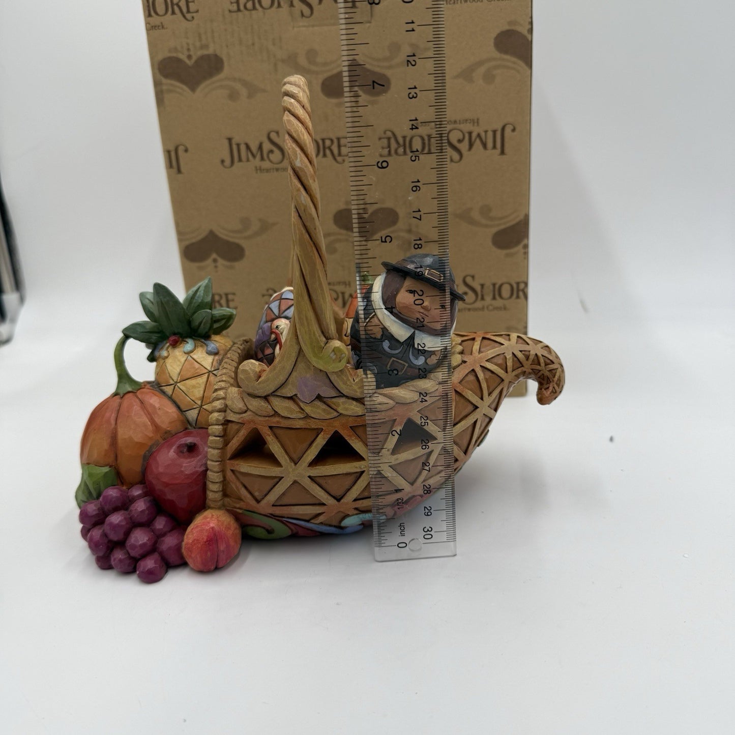 Jim Shore BOUNTY OF BLESSINGS Cornucopia Basket Set 5 PCs Autumn Figurine Boxed