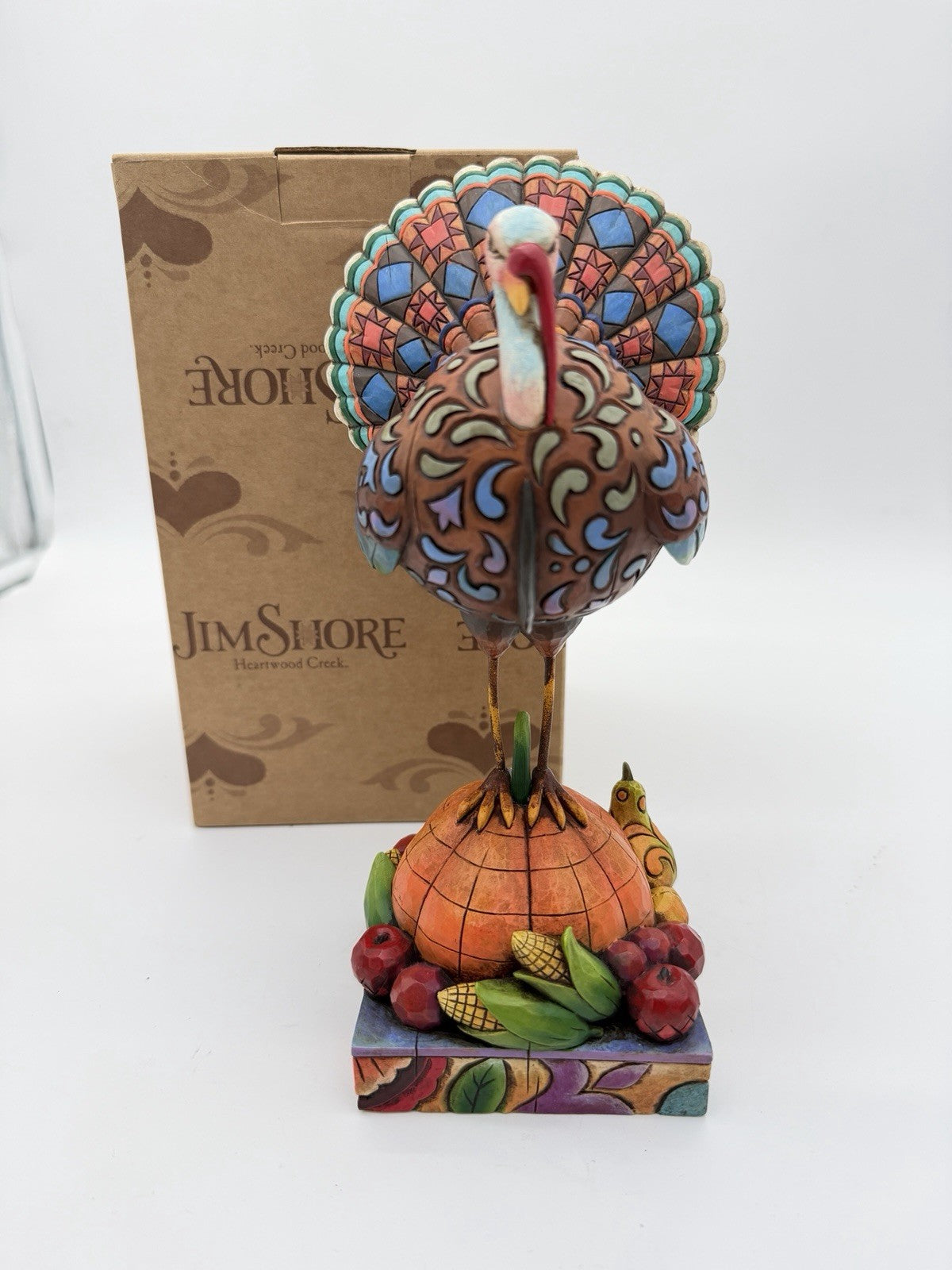 Jim Shore Tom A Plenty Fall/Thanksgiving Turkey Pumpkin Boxed Resin Figurine