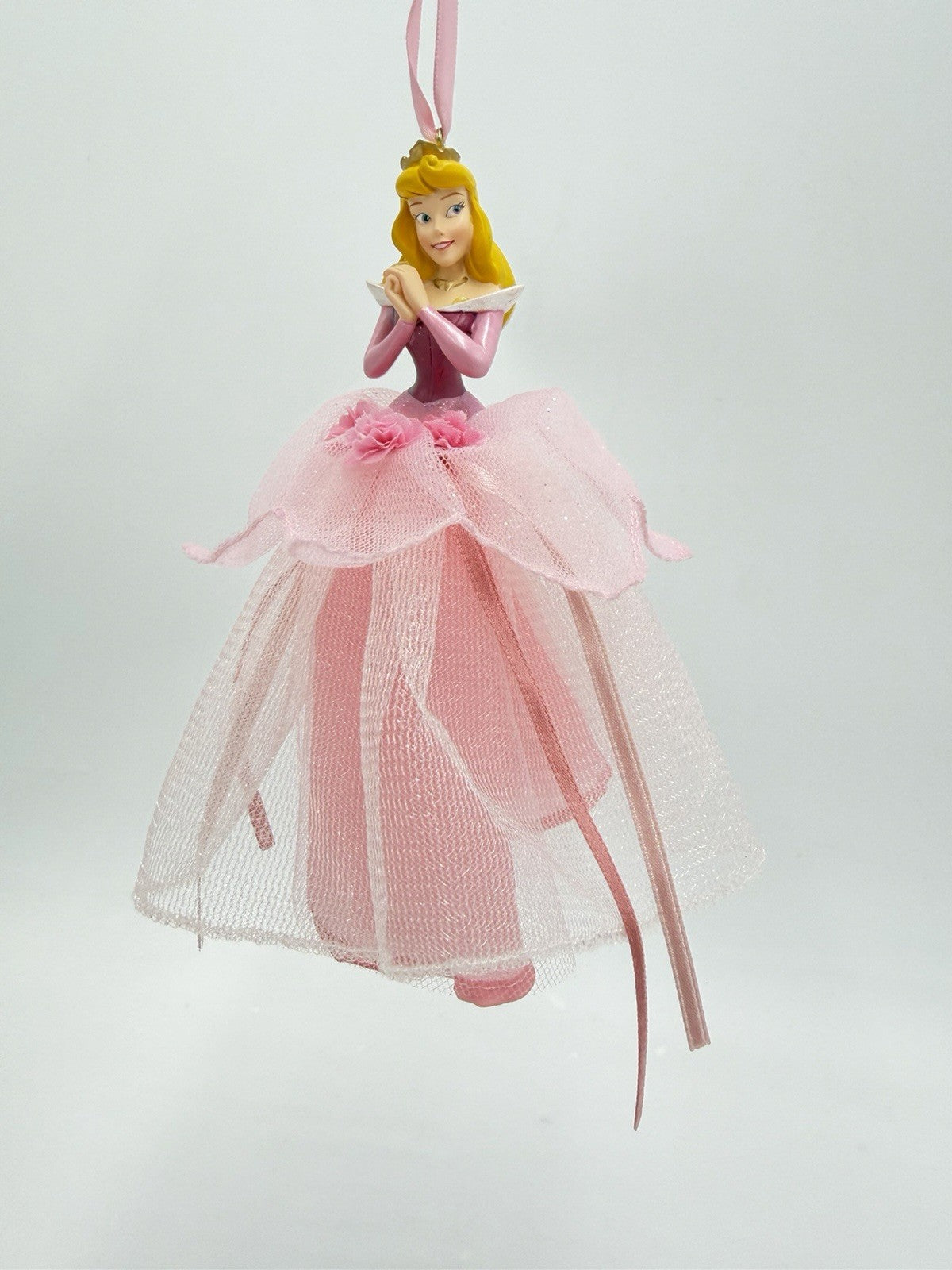 Disney Parks 2014 Princess Aurora Sleeping Beauty Ornament Pink Tulle Dress 6”