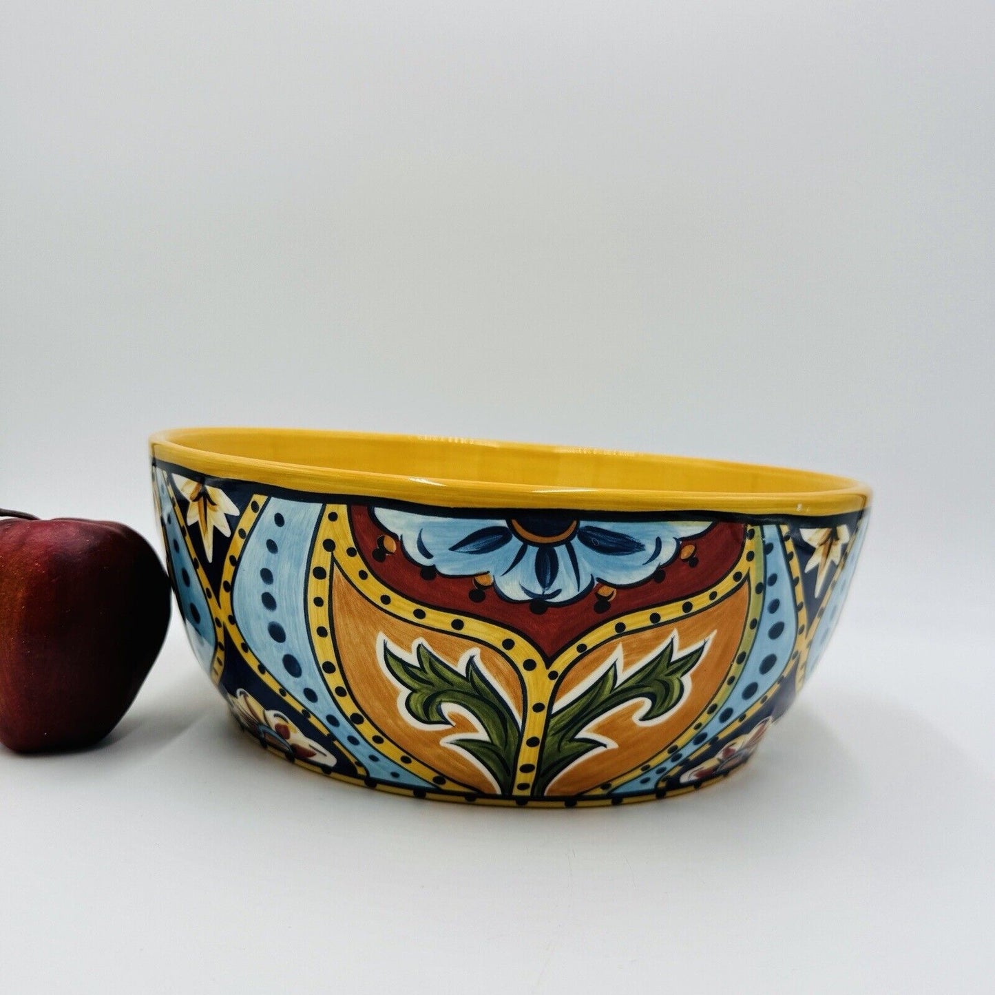 España La Barca Lifestyle Bowl Colorful Hand-Painted Ceramic Tabletop Large