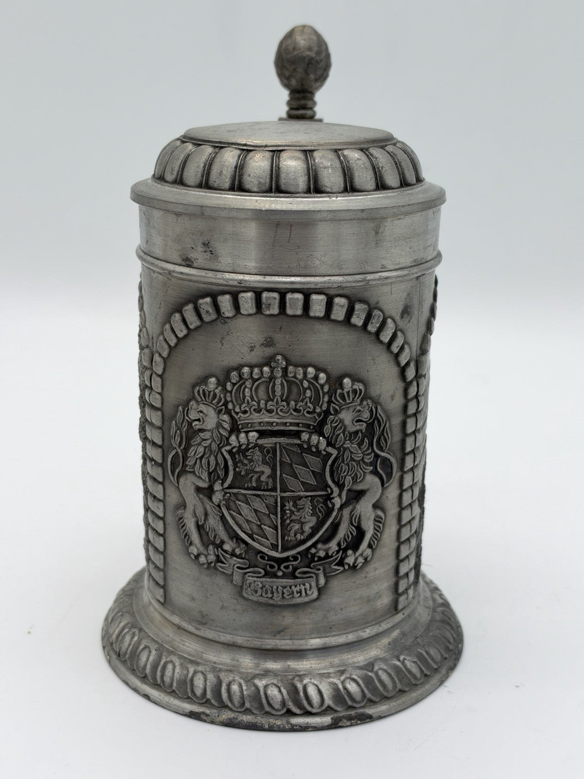 VINTAGE Domex Zinn Pewter Beer Stein Germany Neuschwanstein Castle 95% Zinn