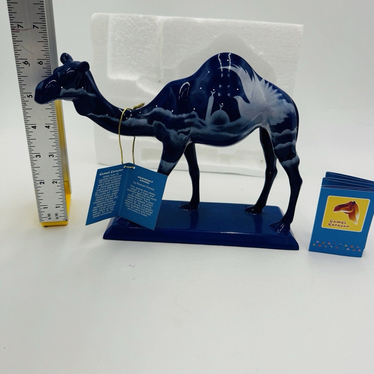 Camel Caravan # 39898 Heavenly Camel M & ArtWorks 2004 Ceramic Figurine Blue