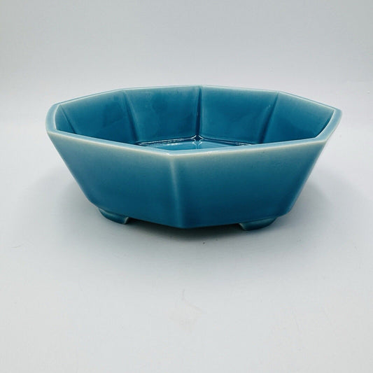 Rookwood Pottery Bowl Arts & Crafts Period Turquoise Glazed Octagonal 1924